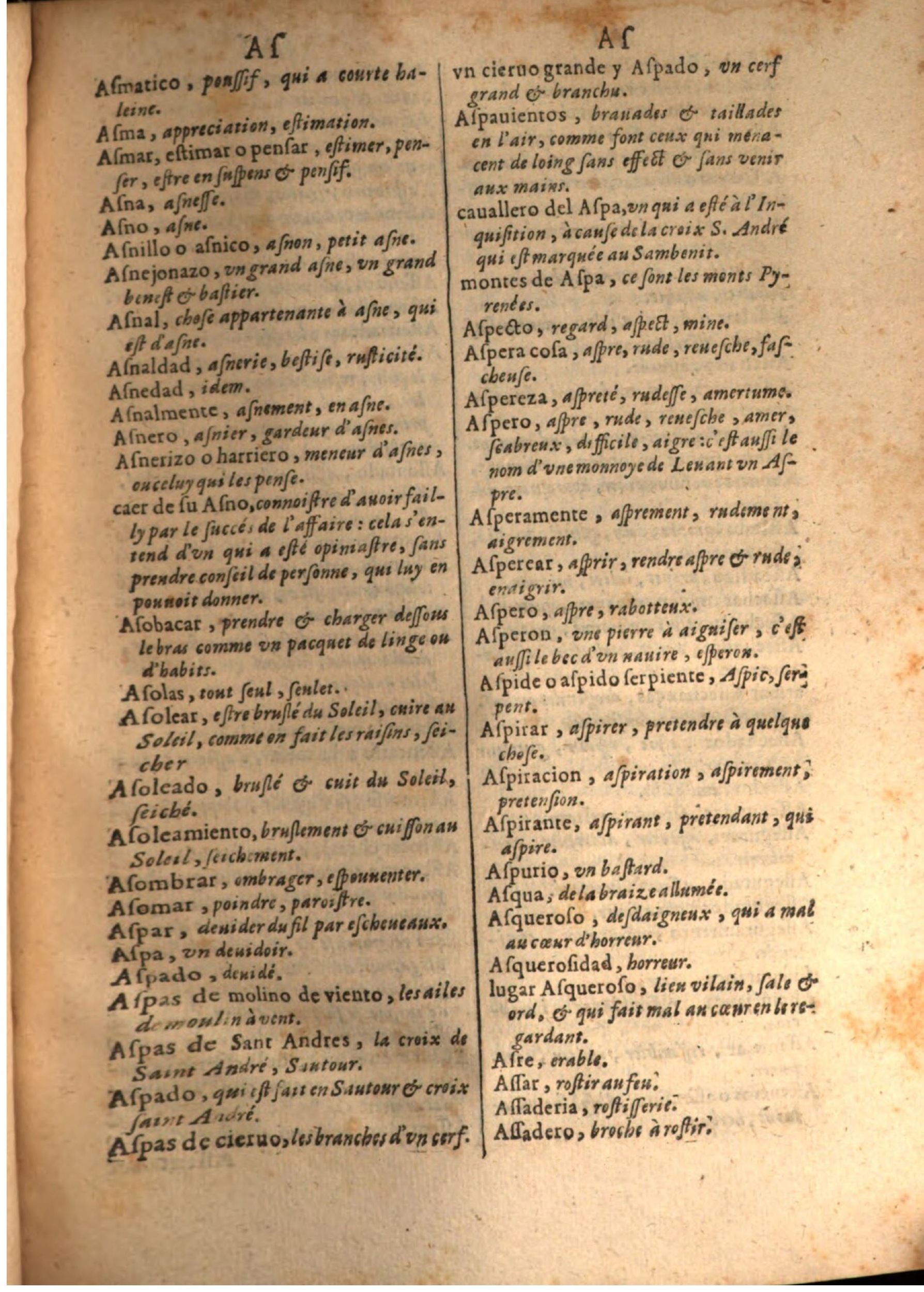 1645 - A. de Sommaville et A. Courbé - Trésor des deux langues espagnole et française - BSB Munich