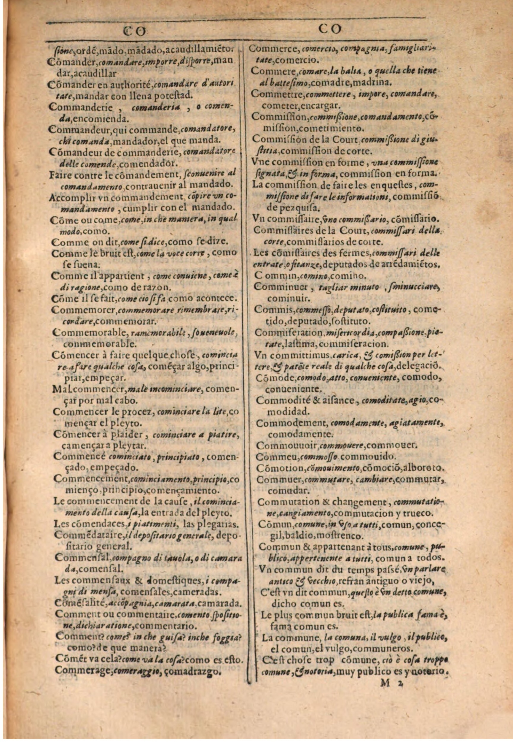 1609 - Philippe Albert et Alexandre Pernet - Trésor des trois langues française, italienne et espagnole (Seconde partie) - BSB Munich 1609 - Philippe Albert et Alexandre Pernet - Trésor des trois langues française, italienne et espagnole (Seconde partie) - BSB Munich