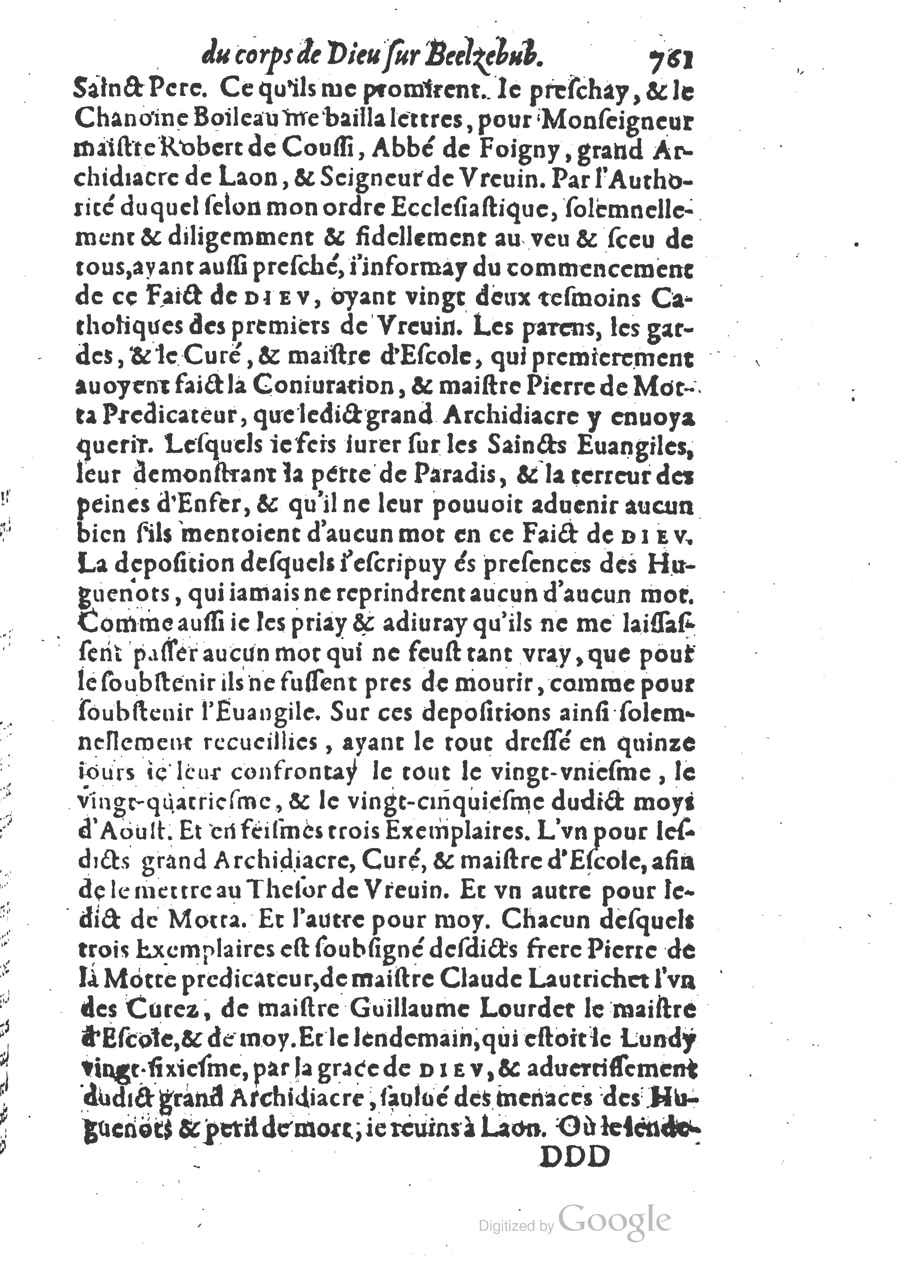 1578 - Nicolas Chesneau - Trésor et entière histoire de la triomphante victoire du corps de Dieu sur l’esprit malin - British Library
