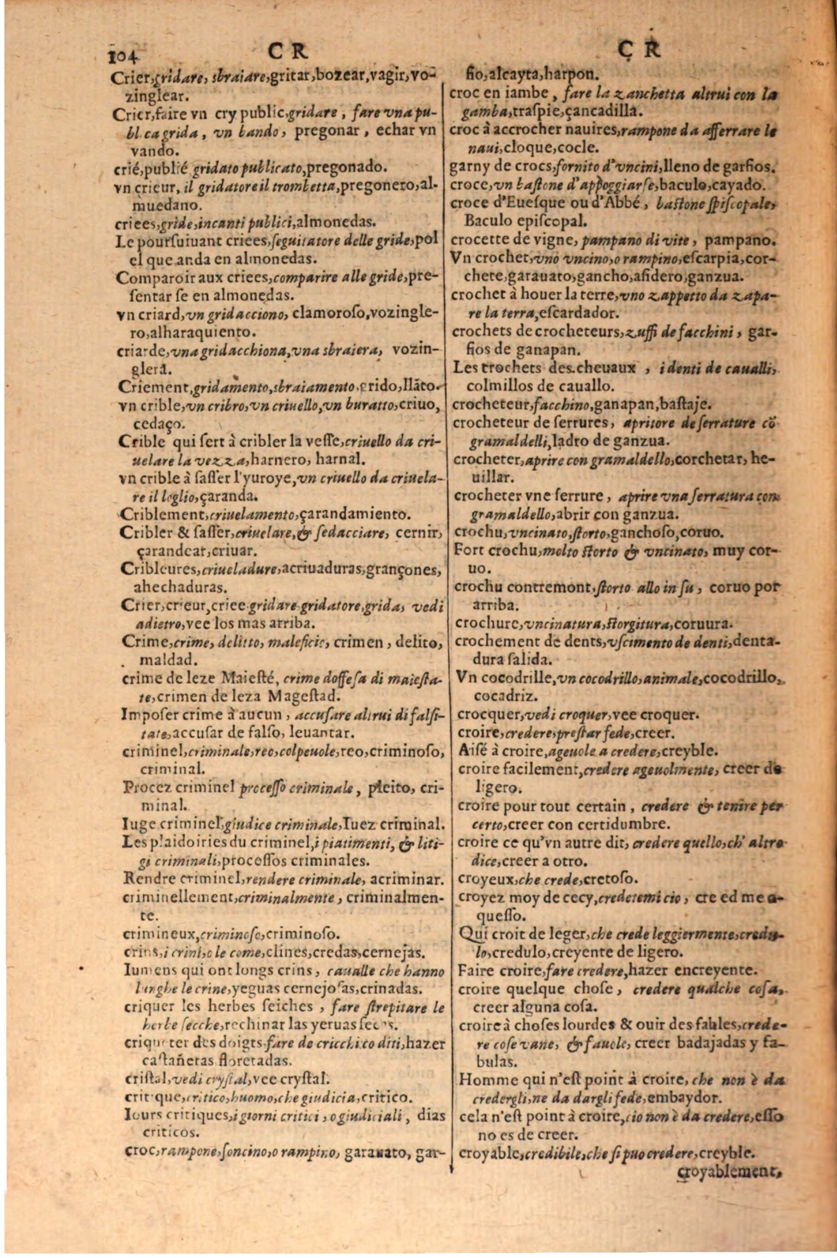 1616 - Pierre de la Rovière - Trésor des trois langues (Seconde partie) - BSB Munich