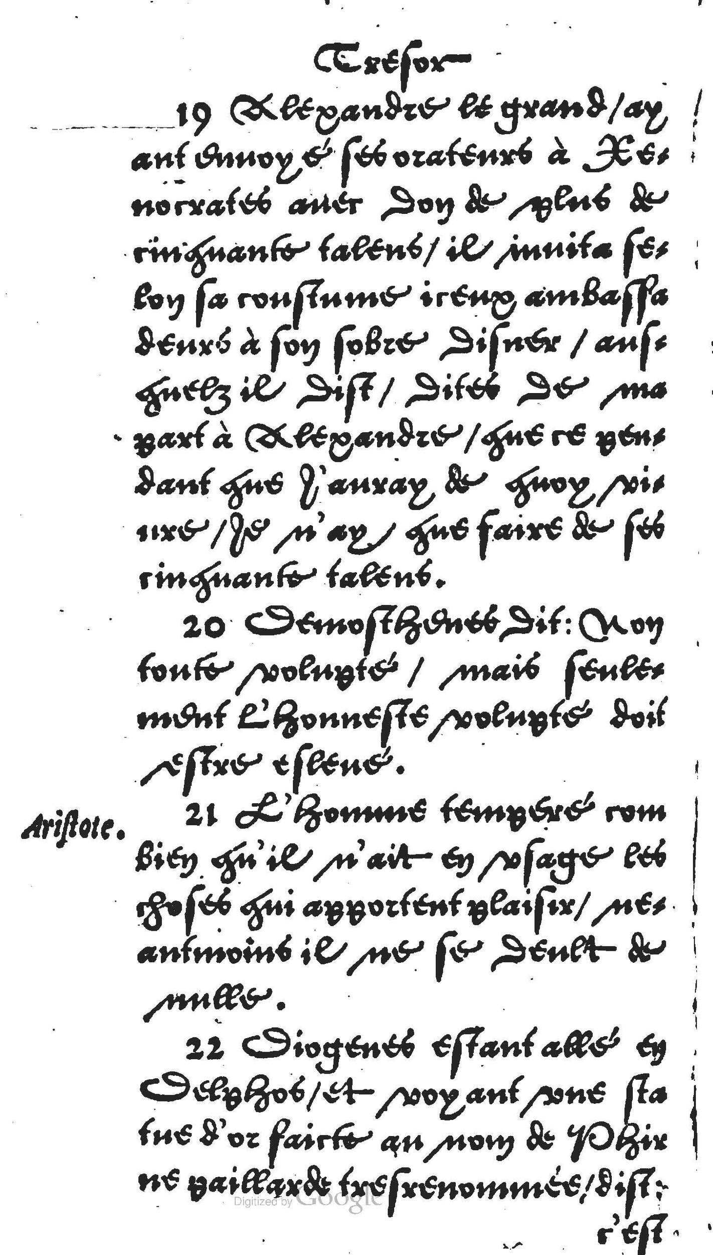 1560 - Jean Bellère - Trésor de vertu - Det Kongelige Bibliotek