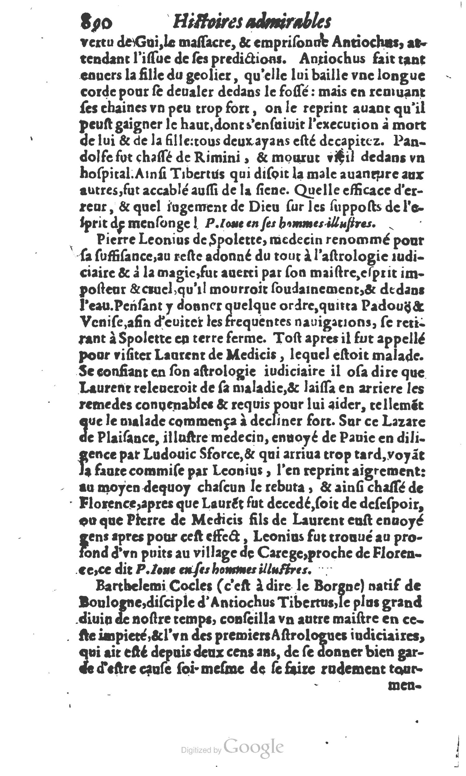1610 - Paul Marceau - Trésor d’histoires admirables et mémorables - Princeton