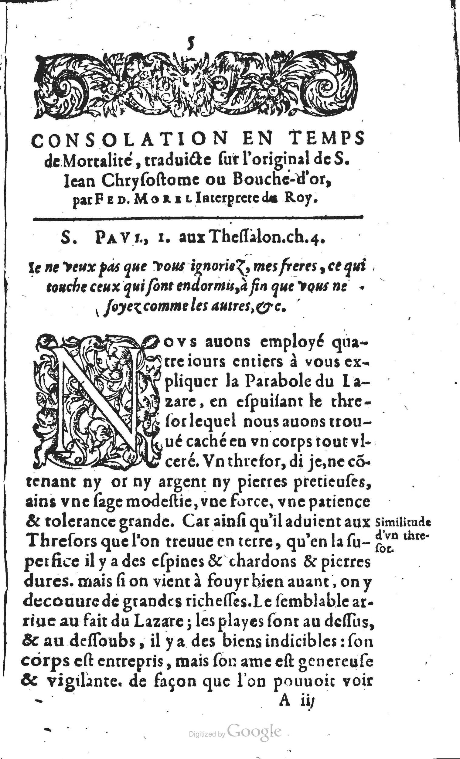 1596 - Fédéric Morel - Trésor de Saint-Jean Chrisostome - BM Lyon