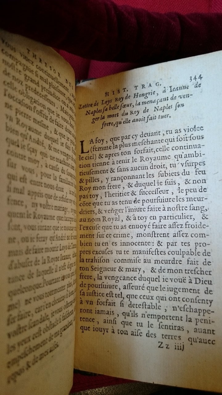1581 - Pierre Le Voirier et Gervais Mallot - Trésor des histoires tragiques - BnF Richelieu