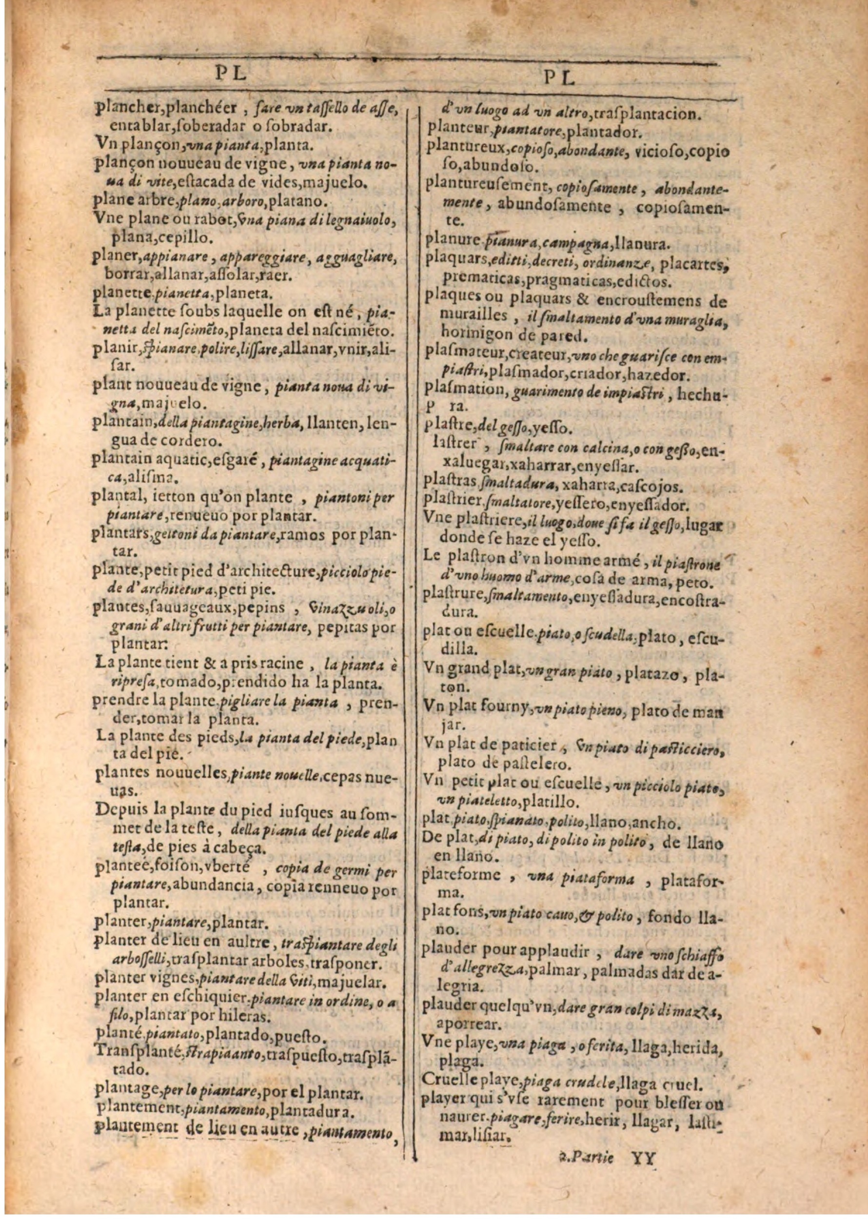 1609 - Philippe Albert et Alexandre Pernet - Trésor des trois langues française, italienne et espagnole (Seconde partie) - BSB Munich 1609 - Philippe Albert et Alexandre Pernet - Trésor des trois langues française, italienne et espagnole (Seconde partie) - BSB Munich