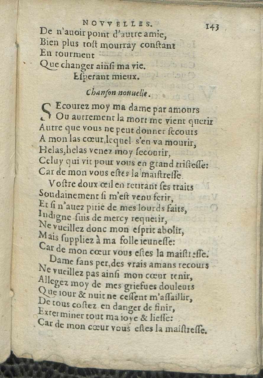 1575 - Pierre Brenouzet - Trésor de tous les recueils de chansons, tant amoureuses, rustiques, que musicales - Det KLG Copenhague