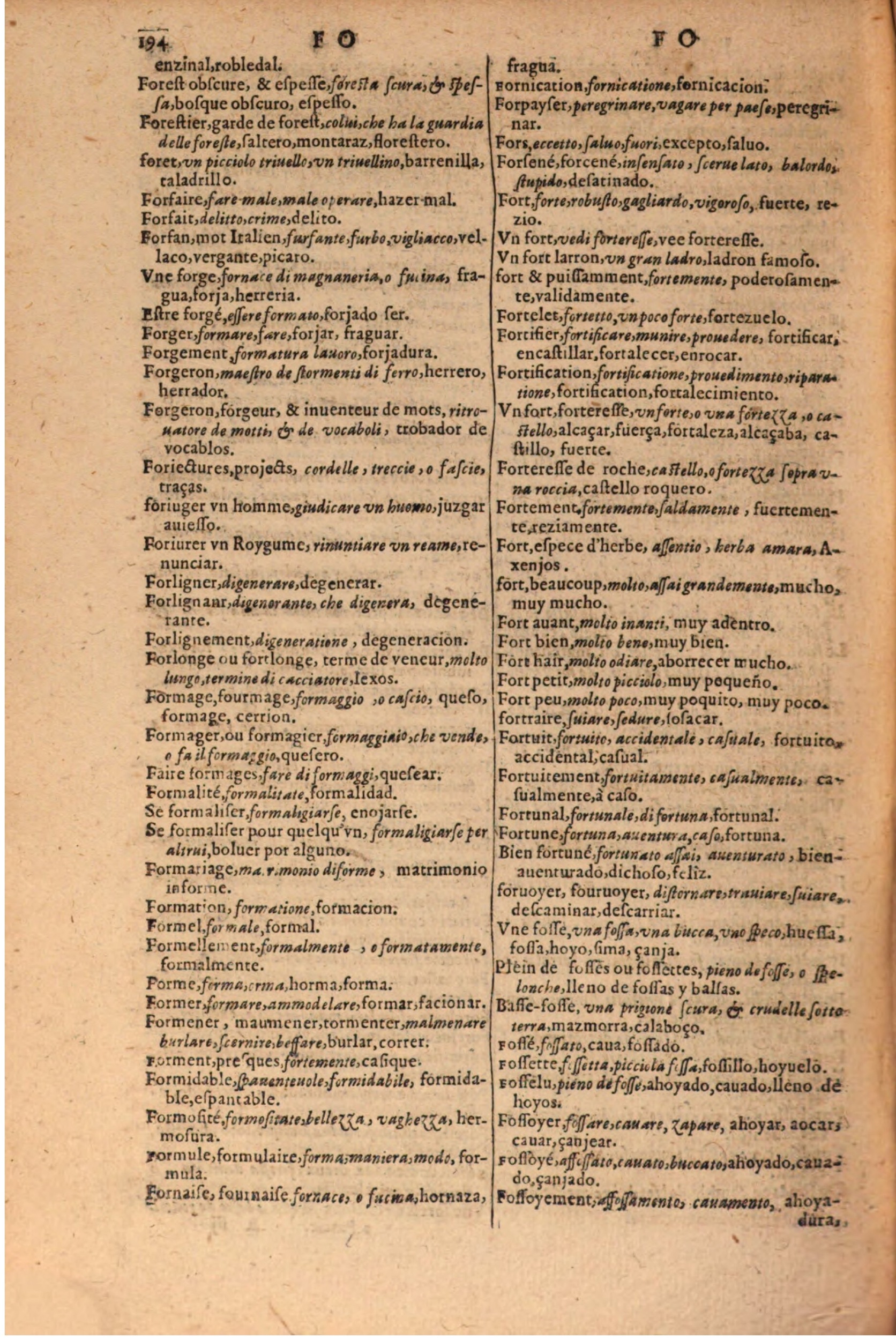 1616 - Pierre de la Rovière - Trésor des trois langues (Seconde partie) - BSB Munich
