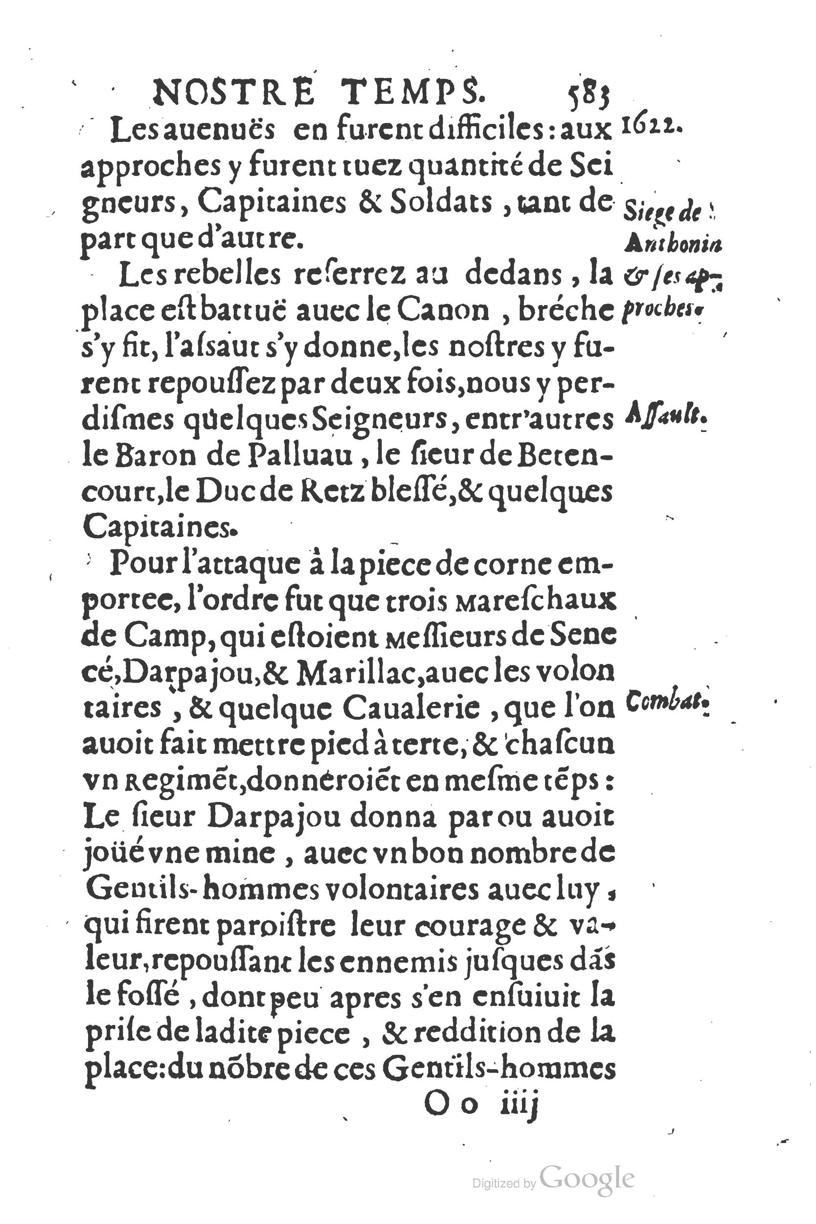 1626 - Joseph Bouillerot - Trésor de l’histoire générale de notre temps - BSB Munich