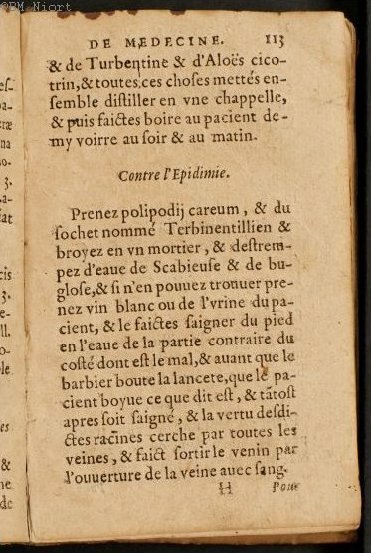 1586 - Benoît Rigaud - Trésor des fleurs et secrets de médecine - Université Paris Cité