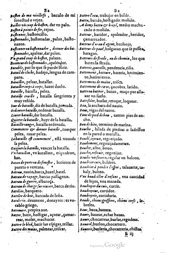 1621 - Adrian Tiffaine - Trésor des deux langues espagnole et française - BM Lyon