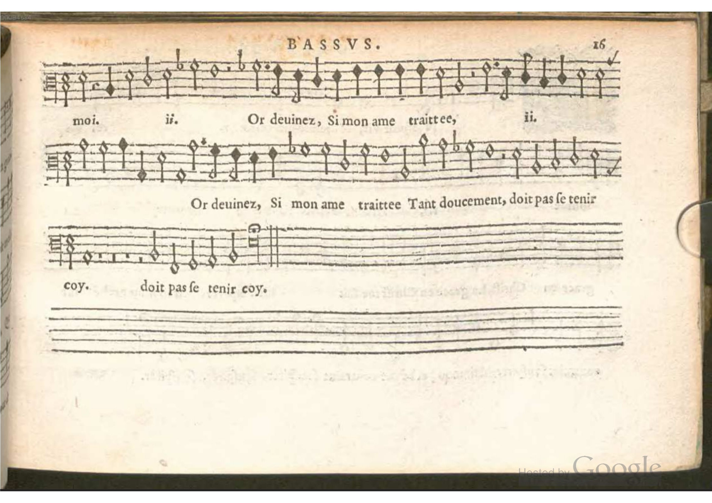 1576 - [Pierre de Saint-André] - Trésor de musique d’Orlande de Lassus Bassus - BSB Munich
