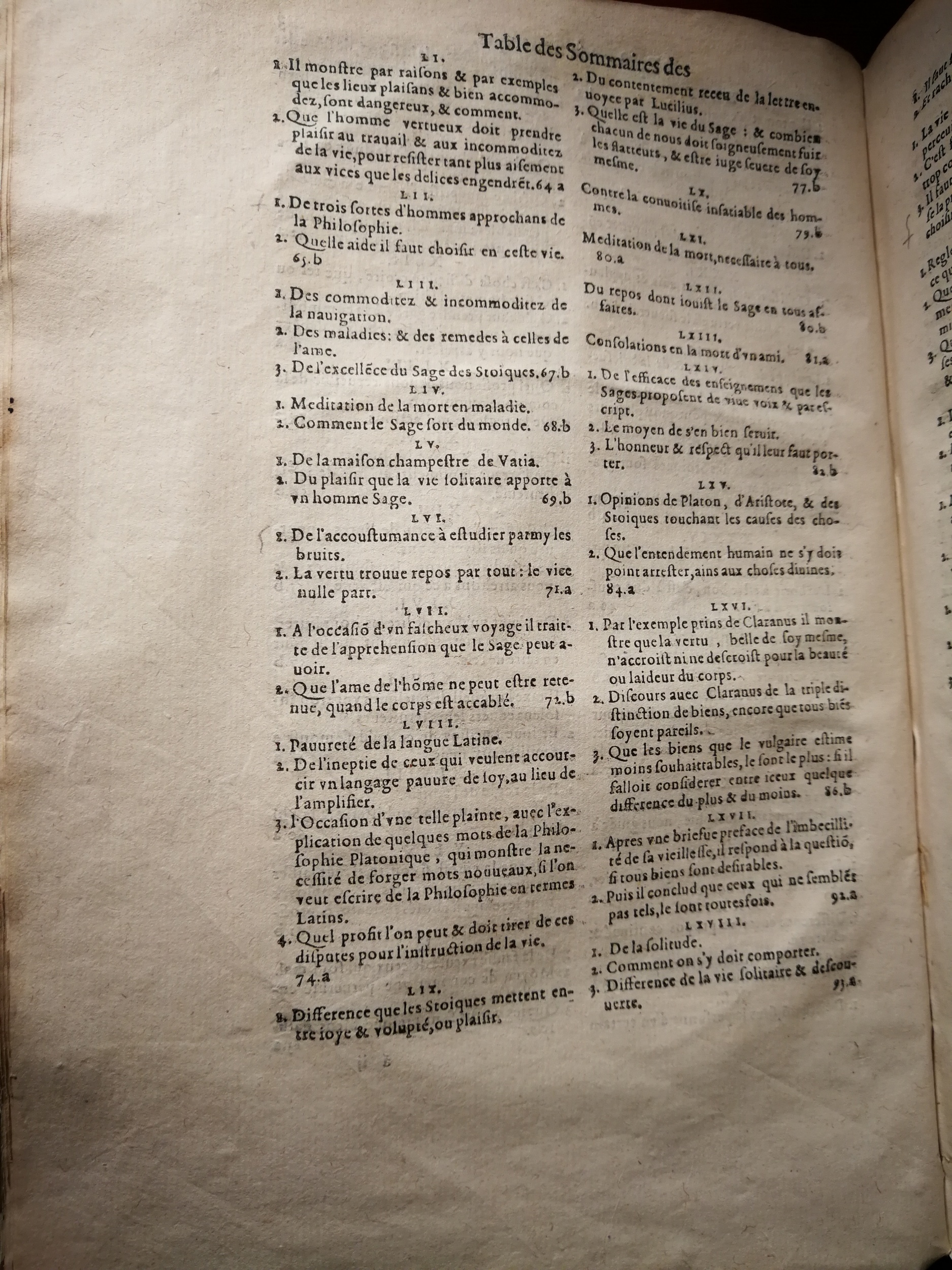 1590 (= 1595) - Jean Houzé - Œuvres morales et mêlées de Sénèque, Trésor de philosophie morale - T. 2 - BnF