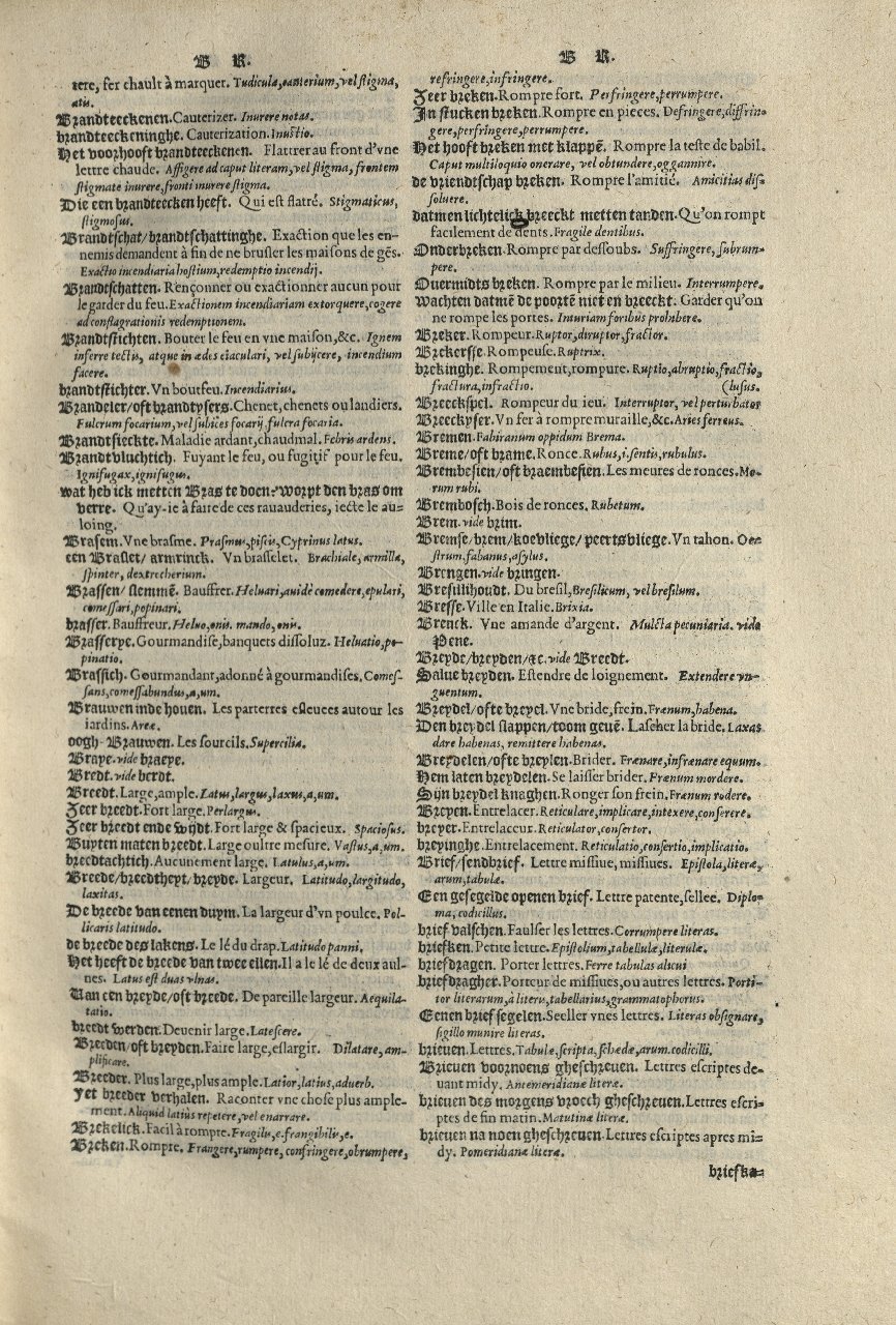 1573 - Christophe Plantin - Trésor du langage bas-allemand - Greifswald