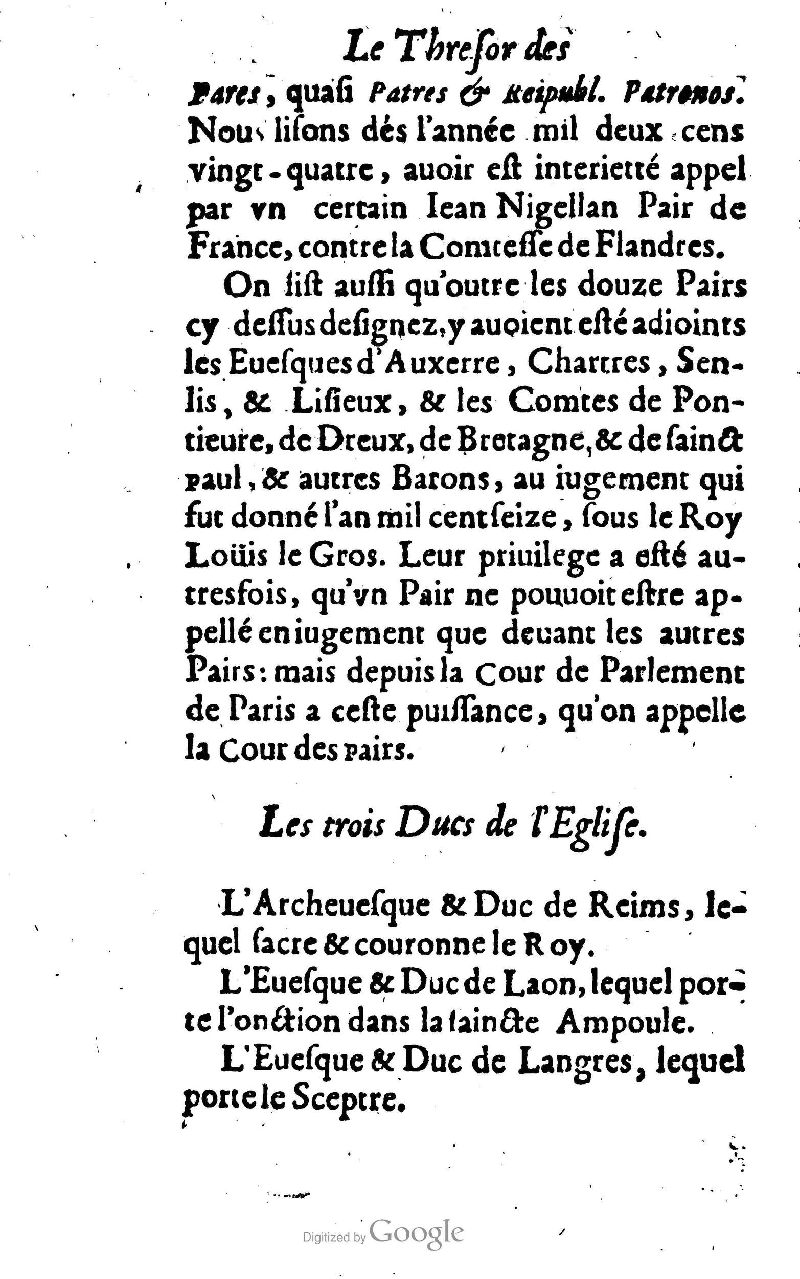 1638 - Jean Corrozet - Trésor des histoires de France - BM Lyon