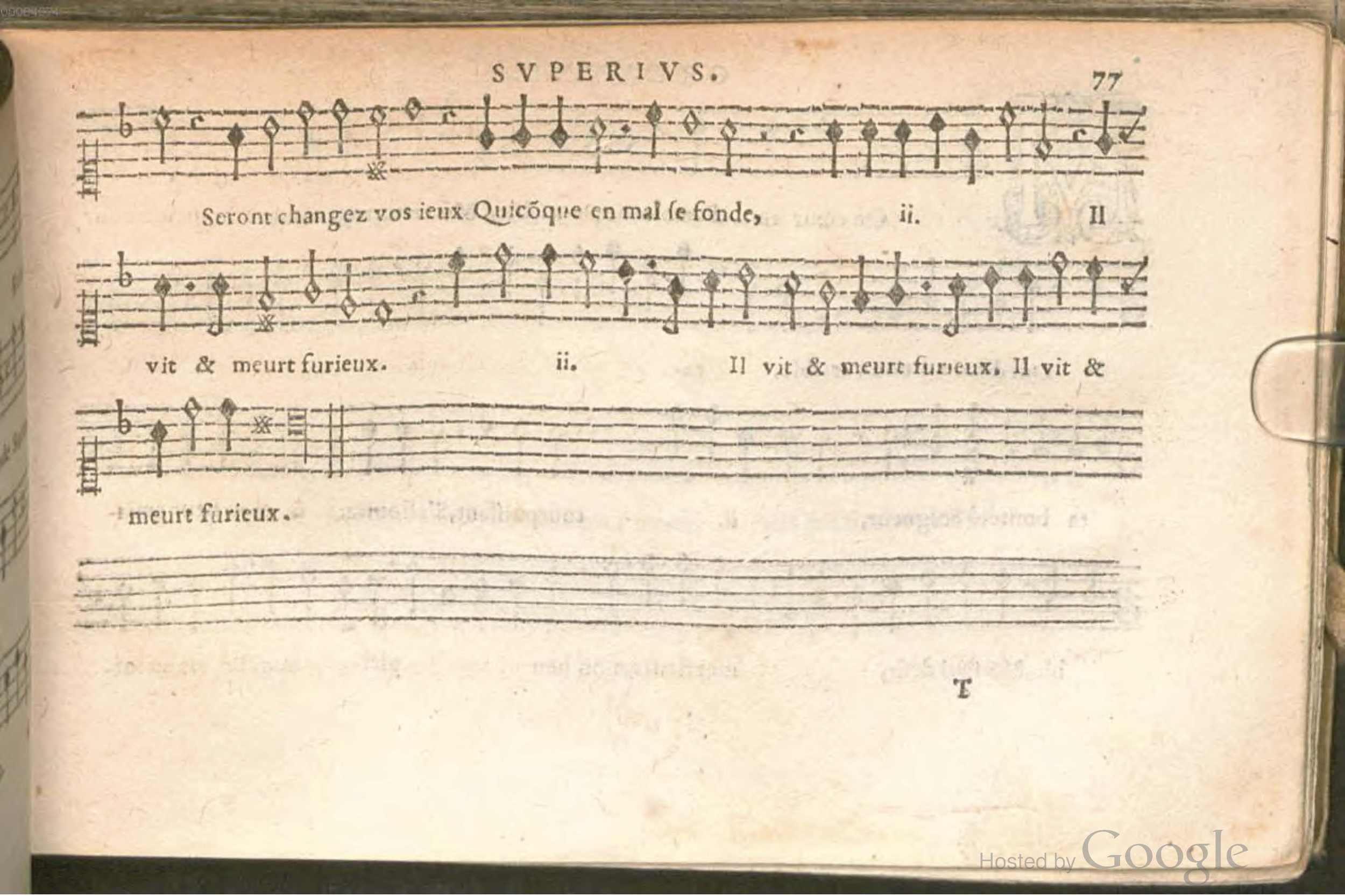 1576 - [Pierre de Saint-André] - Trésor de musique d’Orlande de Lassus Superius - BSB Munich
