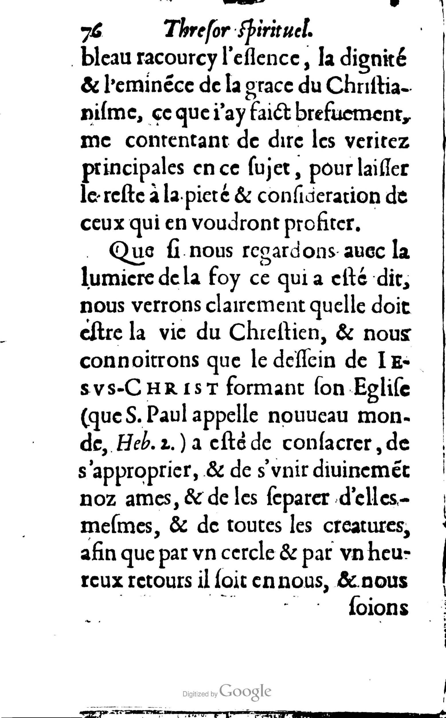 1633 - François Waudré - Trésor spirituel contenant les excellences du christianisme - BM Lyon