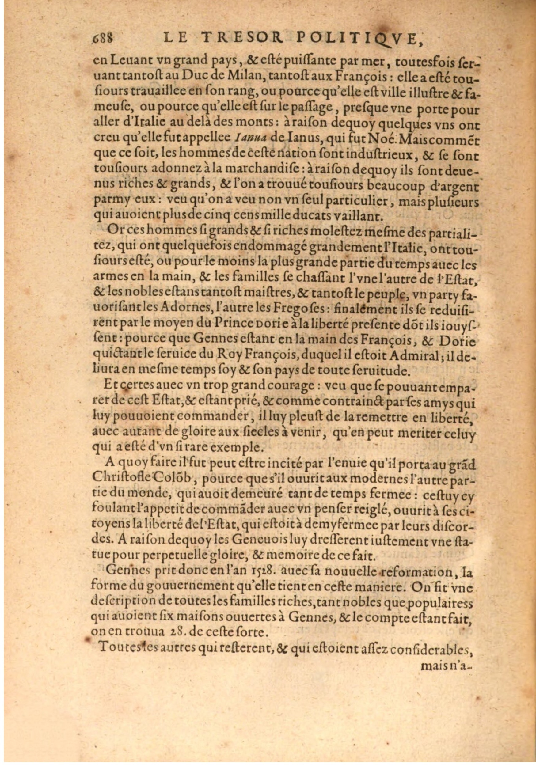 1608 - Nicolas Du Fossé - Trésor politique - BSB Munich