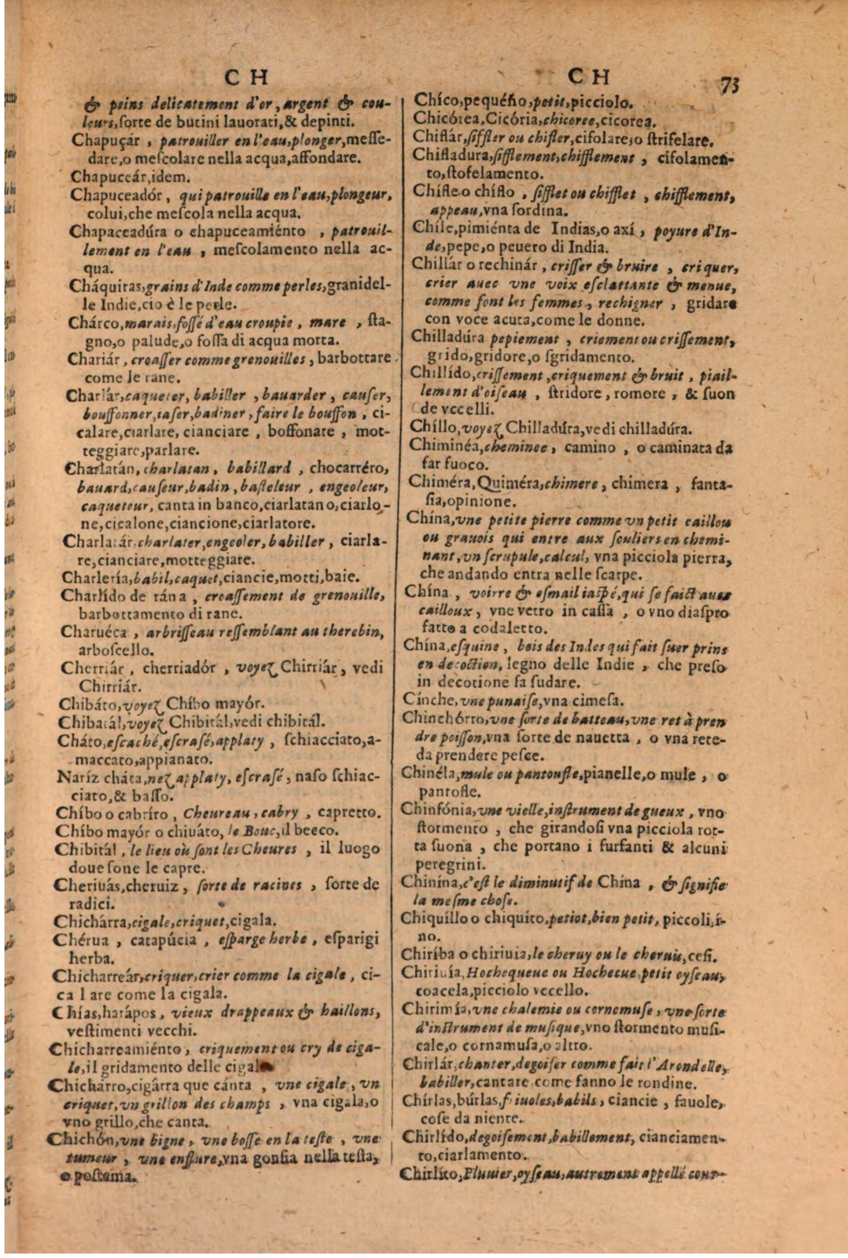 1606 - Samuel Crespin - Thresor des trois langues, francoise, italiene et espagnolle - BSB Munich