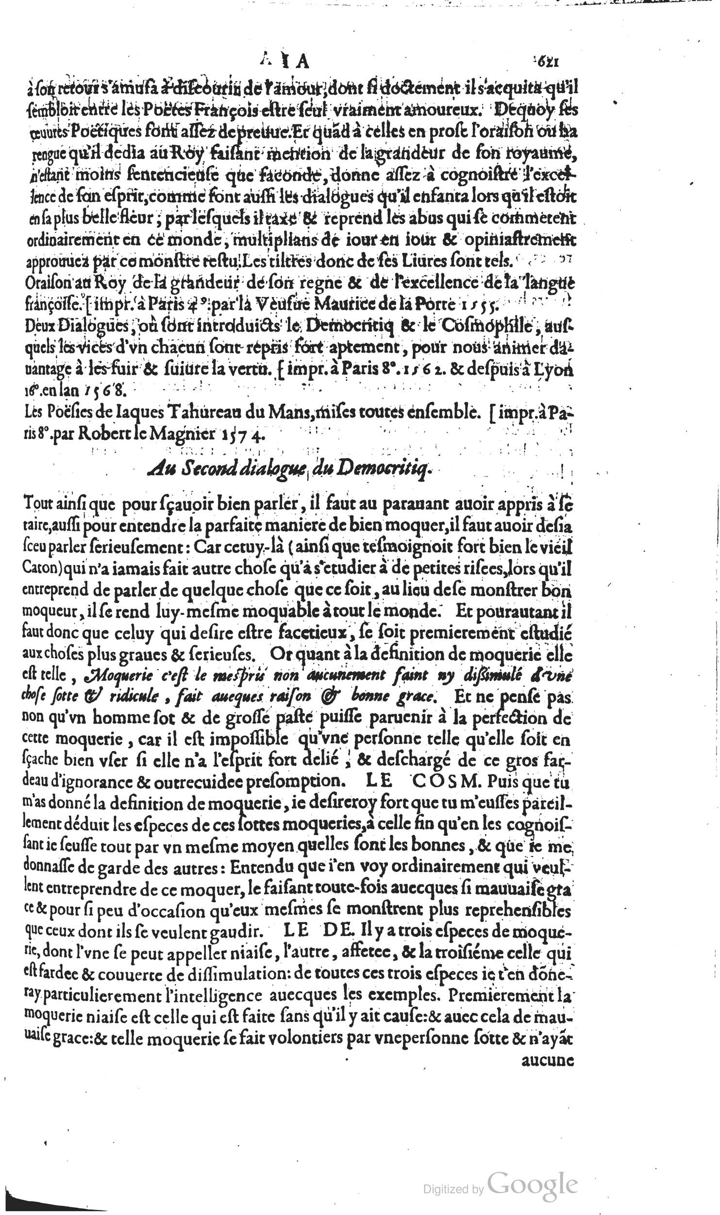 1585 - Barthélemy Honorat - Bibliothèques françaises - BSB Munich