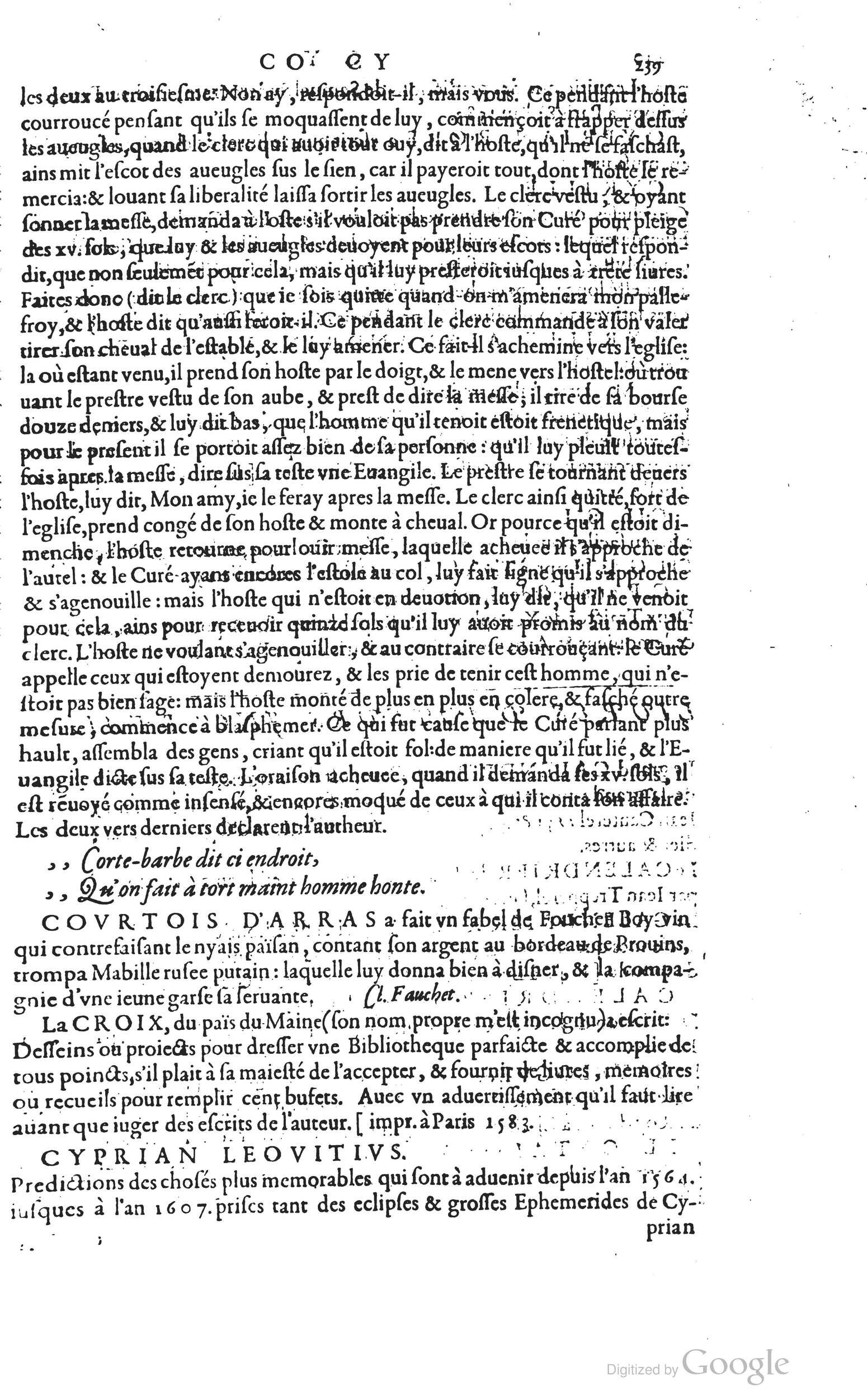 1585 - Barthélemy Honorat - Bibliothèques françaises - BSB Munich