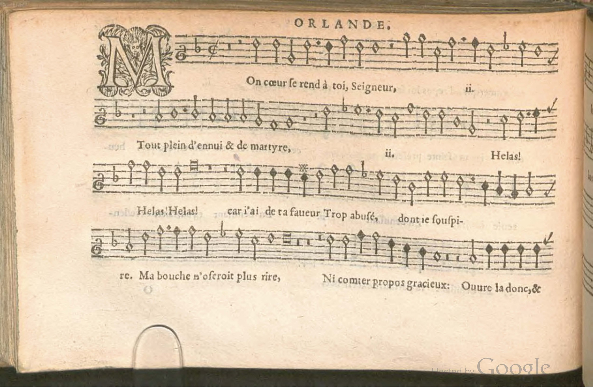 1576 - [Pierre de Saint-André] - Trésor de musique d’Orlande de Lassus Superius - BSB Munich