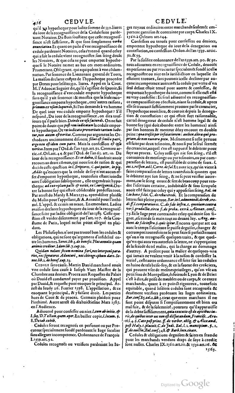 1629 - Veuve Nicolas Buon - Trésor du droit français (29620 T. 1) - BM Lyon