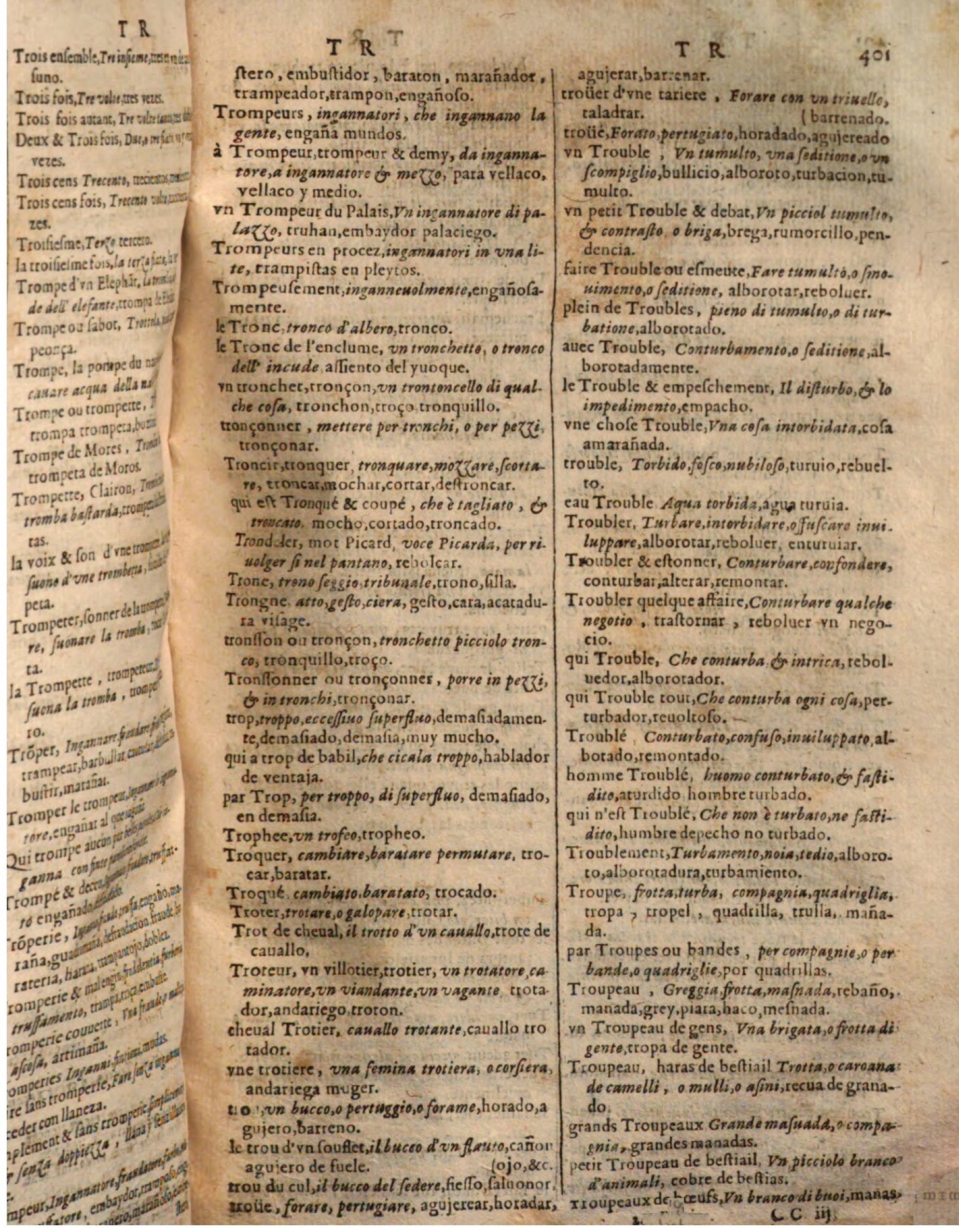 1644 - Jacques Crespin - Trésor des trois langues - Passau