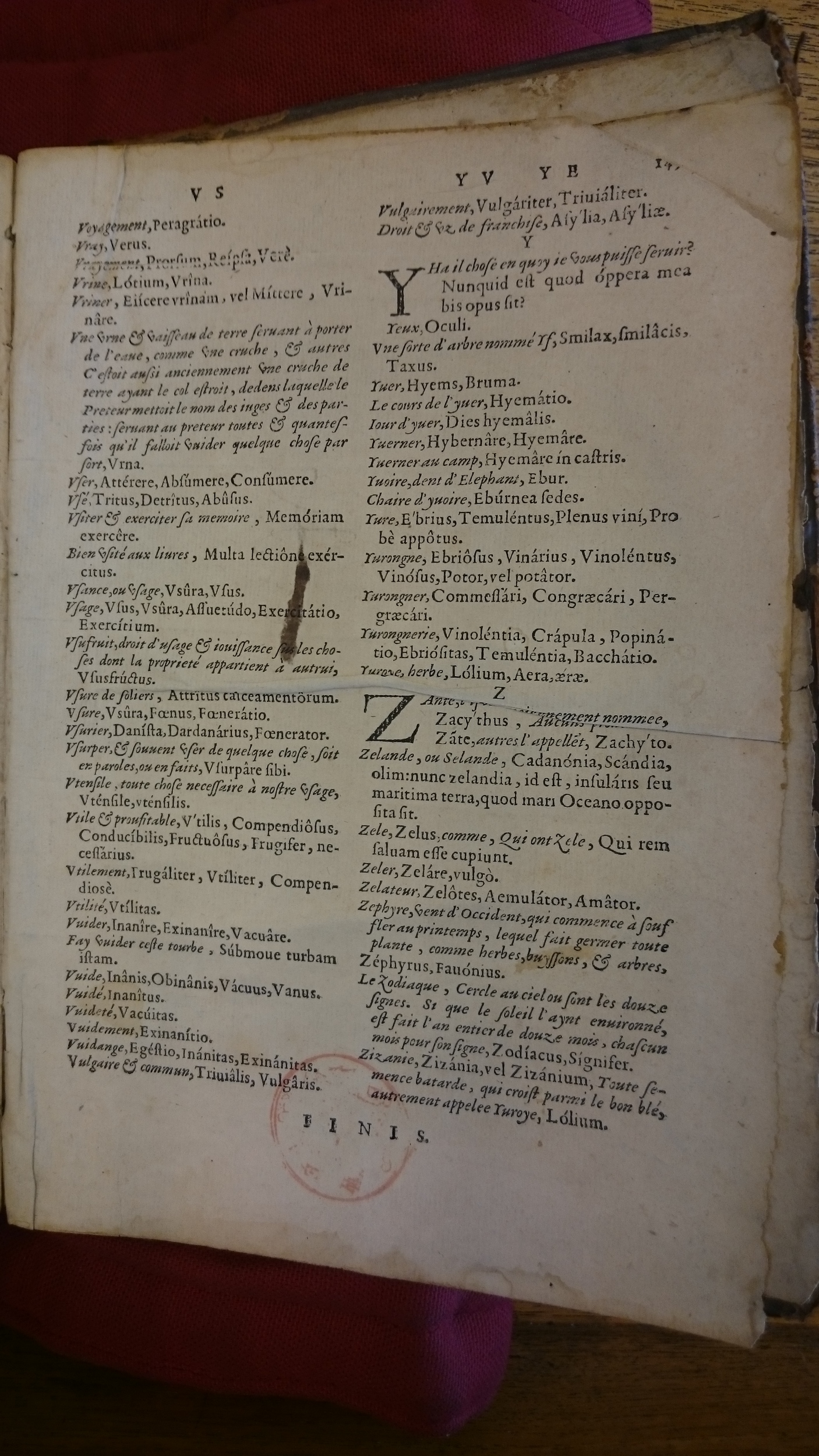 1564 - Henri Hylaire et Louis Cloquemin - Trésor des mots et traits français - BM Lyon