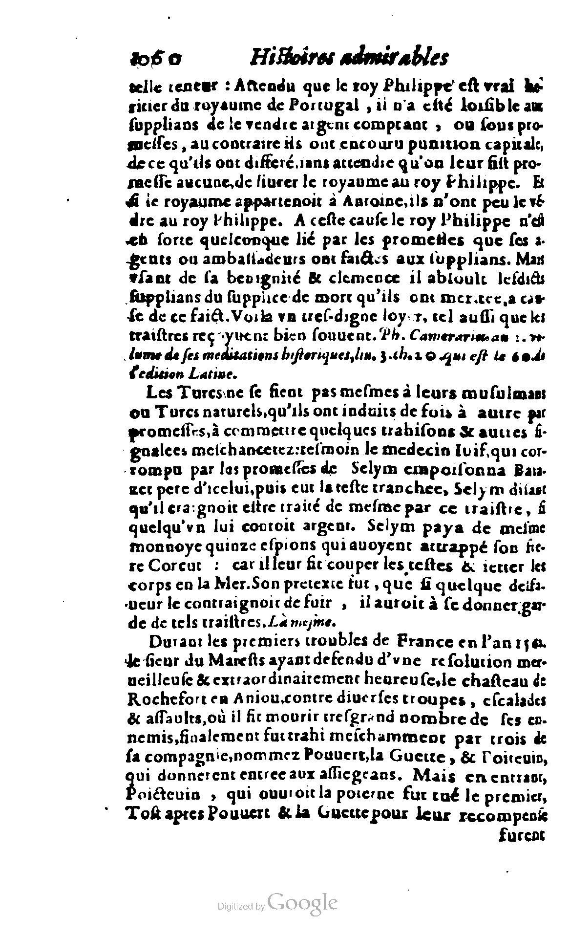1620 - Samuel Crespin - Trésor d’histoires admirables et mémorables - BCU Lausanne