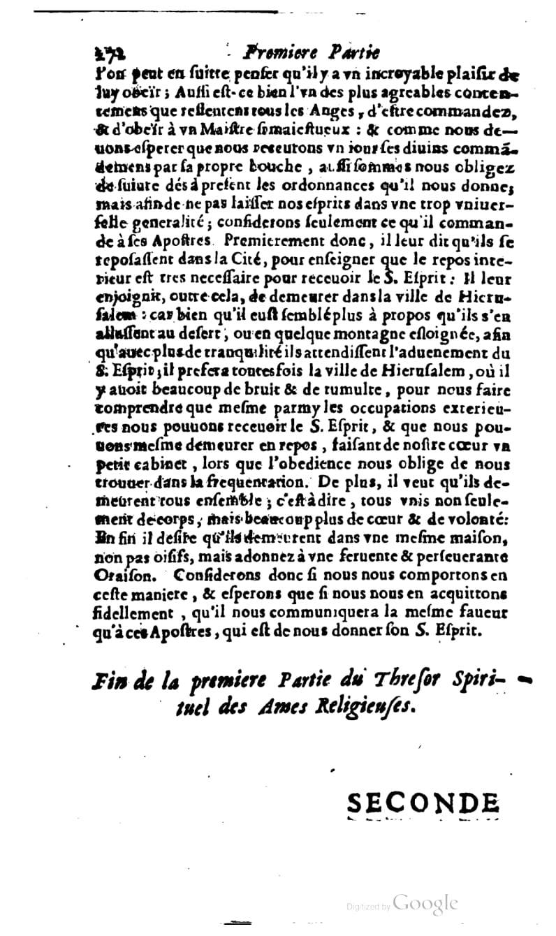 1637 - s.n. - Trésor spirituel des âmes religieuses - BM Lyon