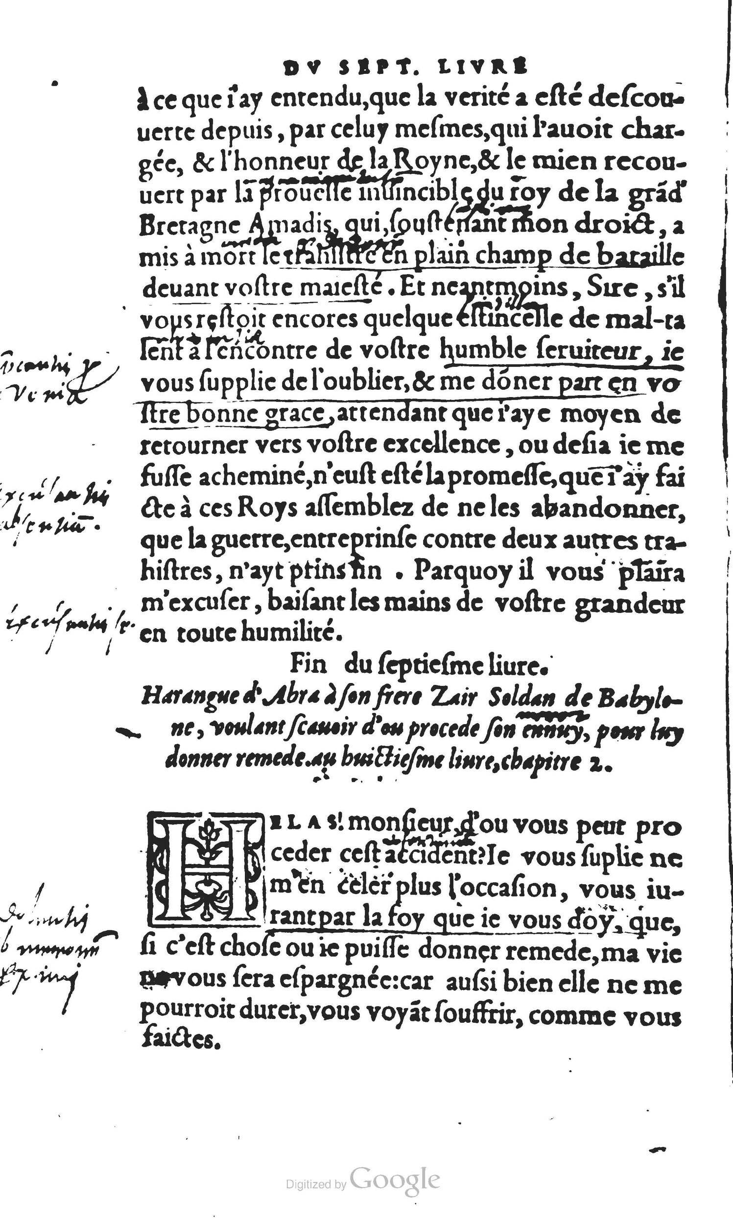 1560 - Vincent Sertenas et Gilles Robinot - Trésor des Amadis - British Library