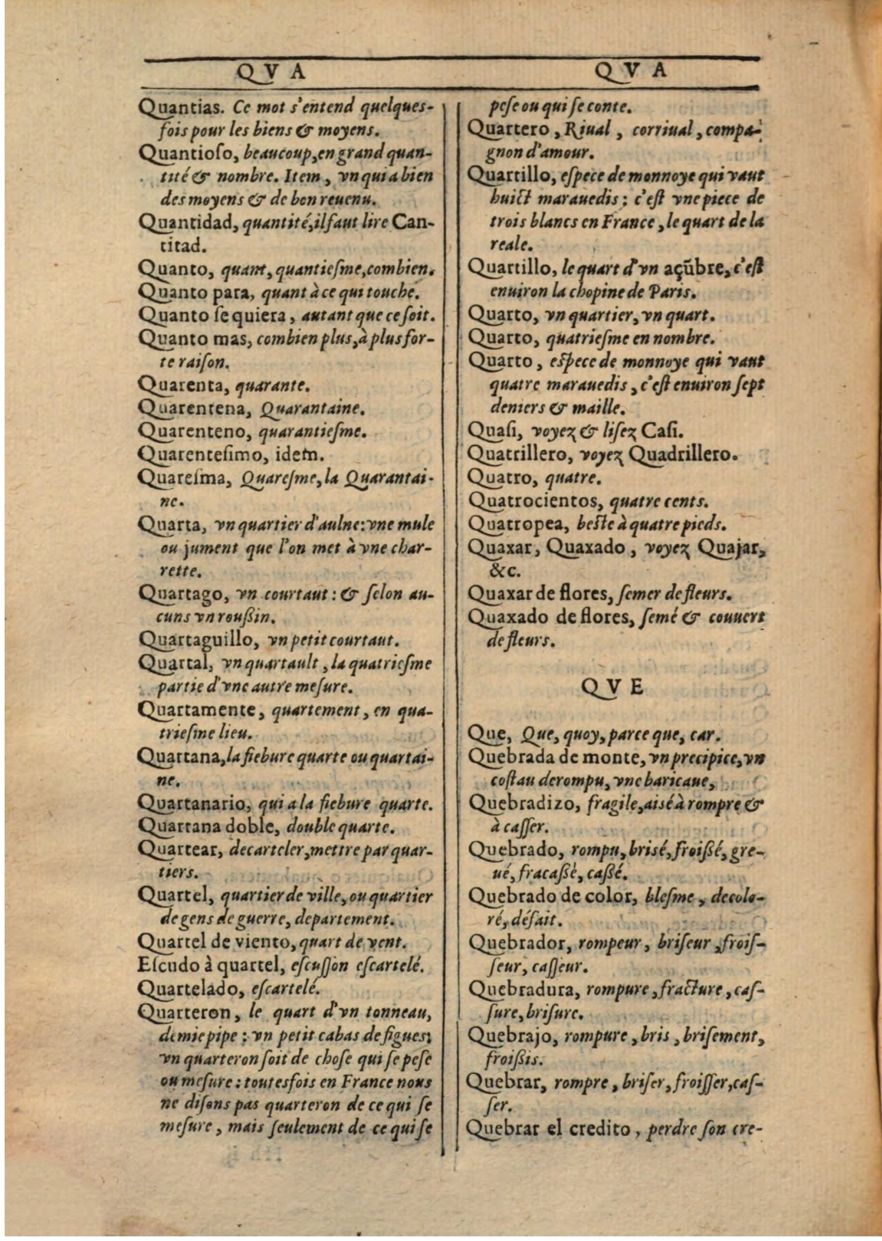 1607 - Marc Orry - Trésor des deux langues espagnole et française (Première partie) - BSB Munich 1607 - Marc Orry - Trésor des deux langues espagnole et française (Première partie) - BSB Munich