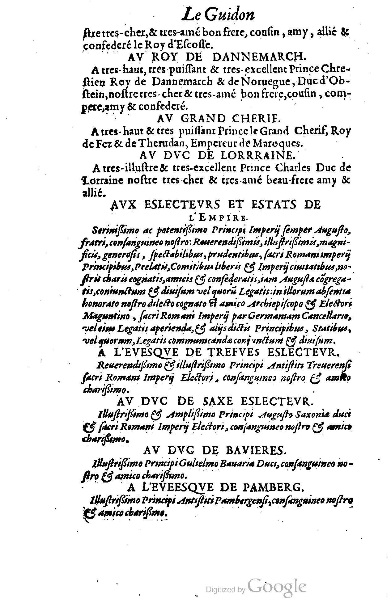 1614 - Jean Richer - Trésor du nouveau style et protocole de la chancellerie de France - BSB Munich