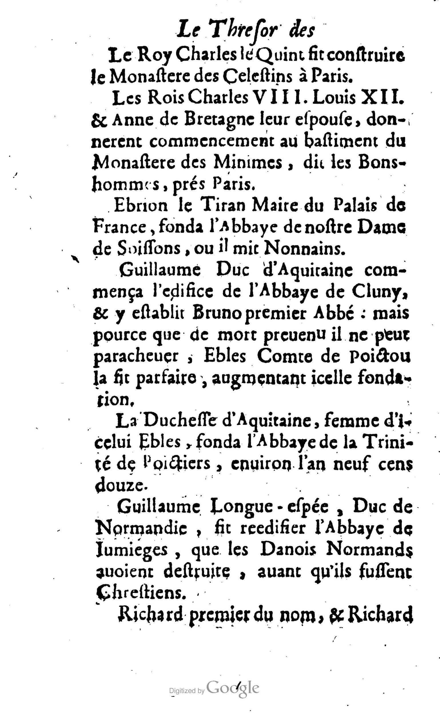 1638 - Jean Corrozet - Trésor des histoires de France - BM Lyon