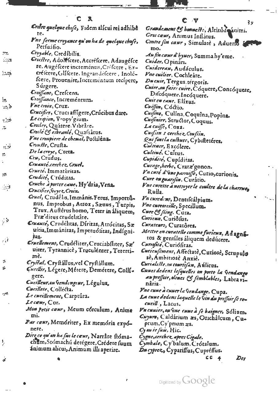 1564 - Henri Hylaire et Louis Cloquemin - Trésor des mots et traits français - BSB Munich