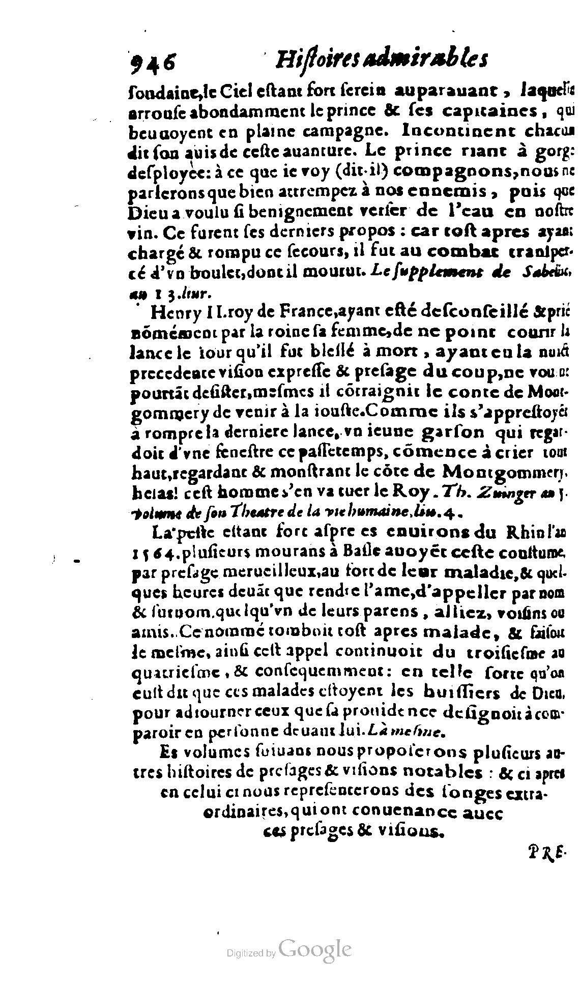 1620 - Samuel Crespin - Trésor d’histoires admirables et mémorables - BCU Lausanne