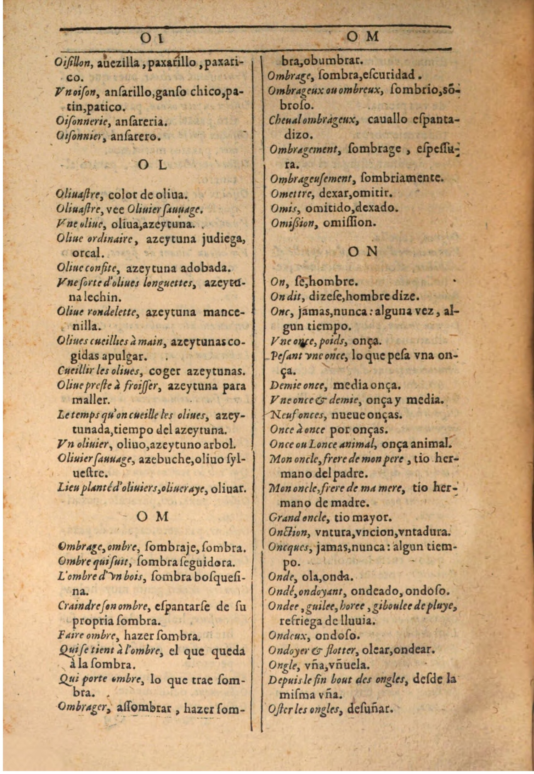1607 - Marc Orry - Trésor des deux langues espagnole et française (Seconde partie) - BSB Munich