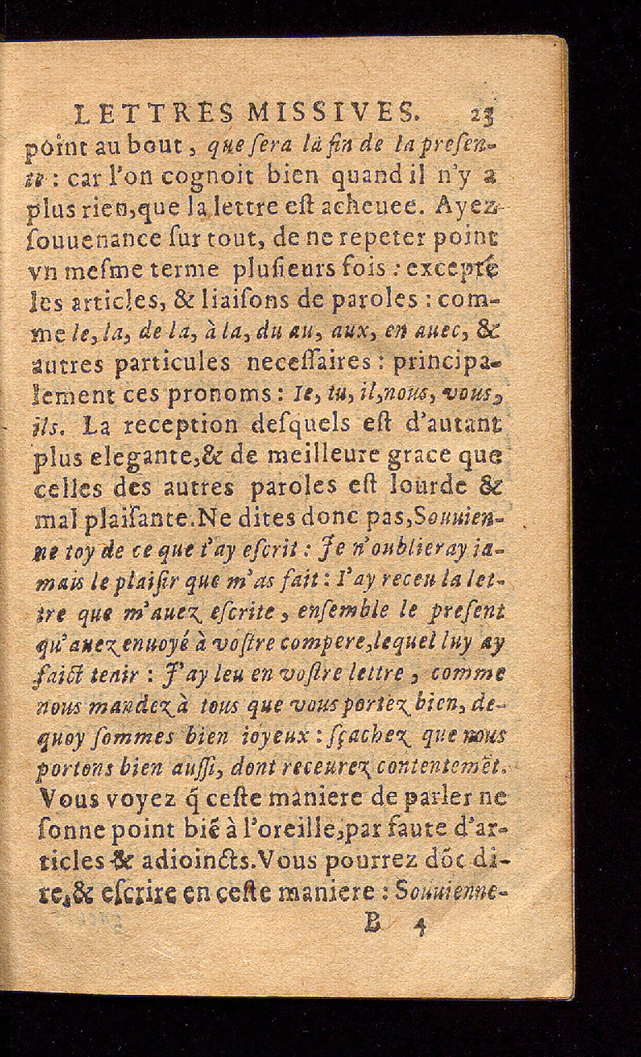 1614 - Barthélemy Vincent - Élite et Trésor des lettres missives - Bâle