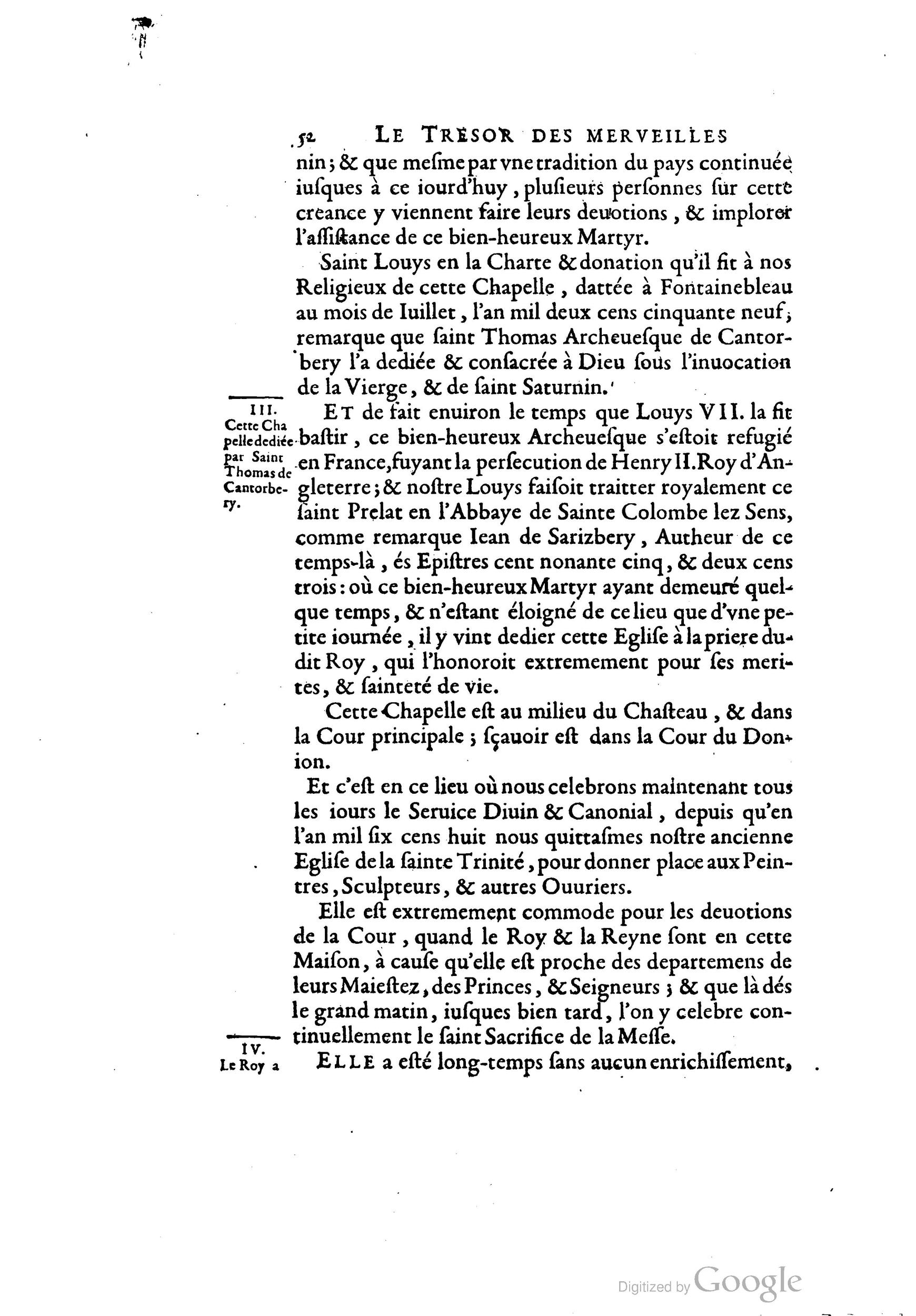 1642 - Sébastien Cramoisy - Trésor des merveilles de la maison royale de Fontainebleau - BM Lyon