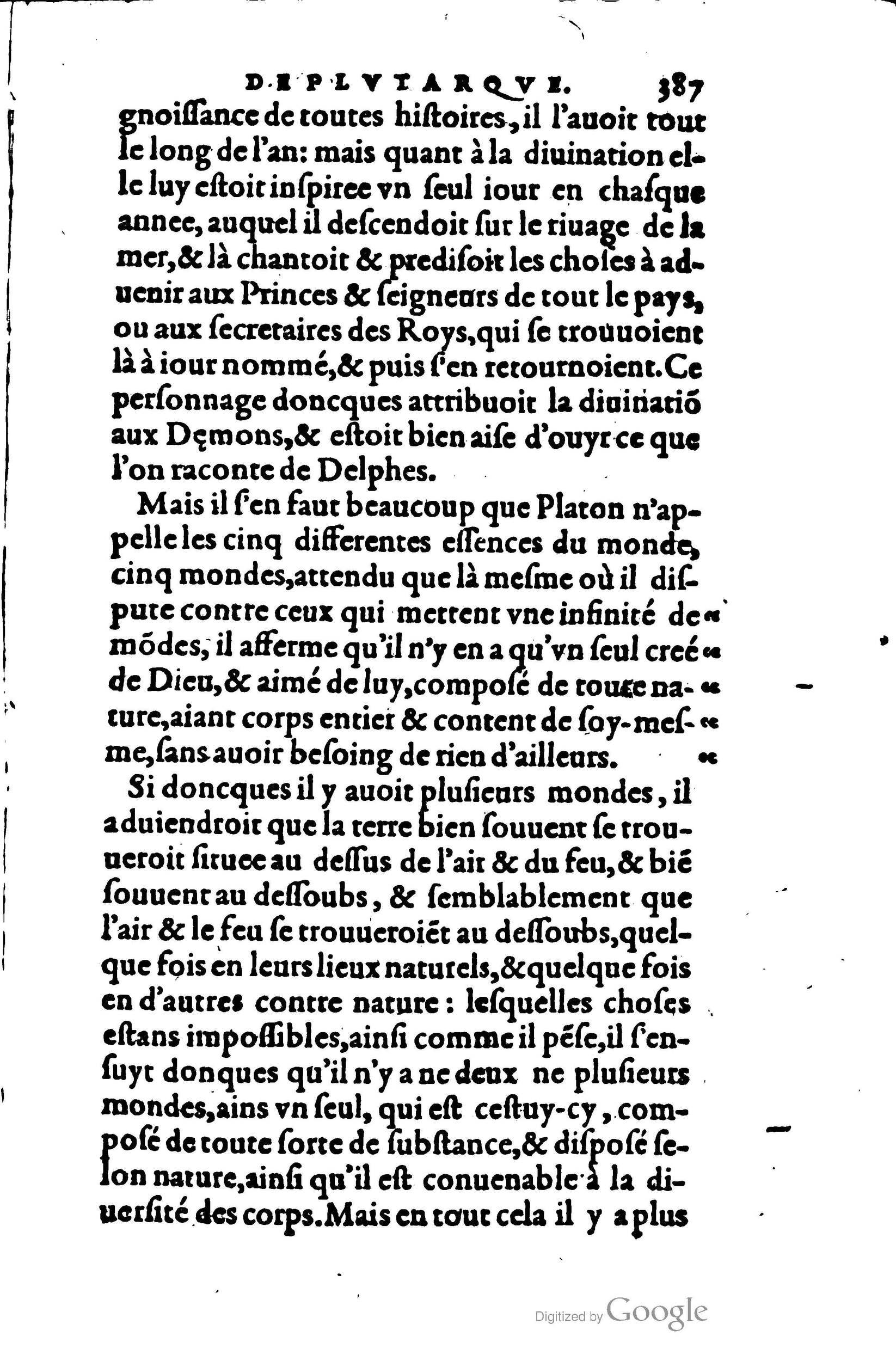 1578 - Jean Poupy - Trésor des morales de Plutarque - BSB Munich