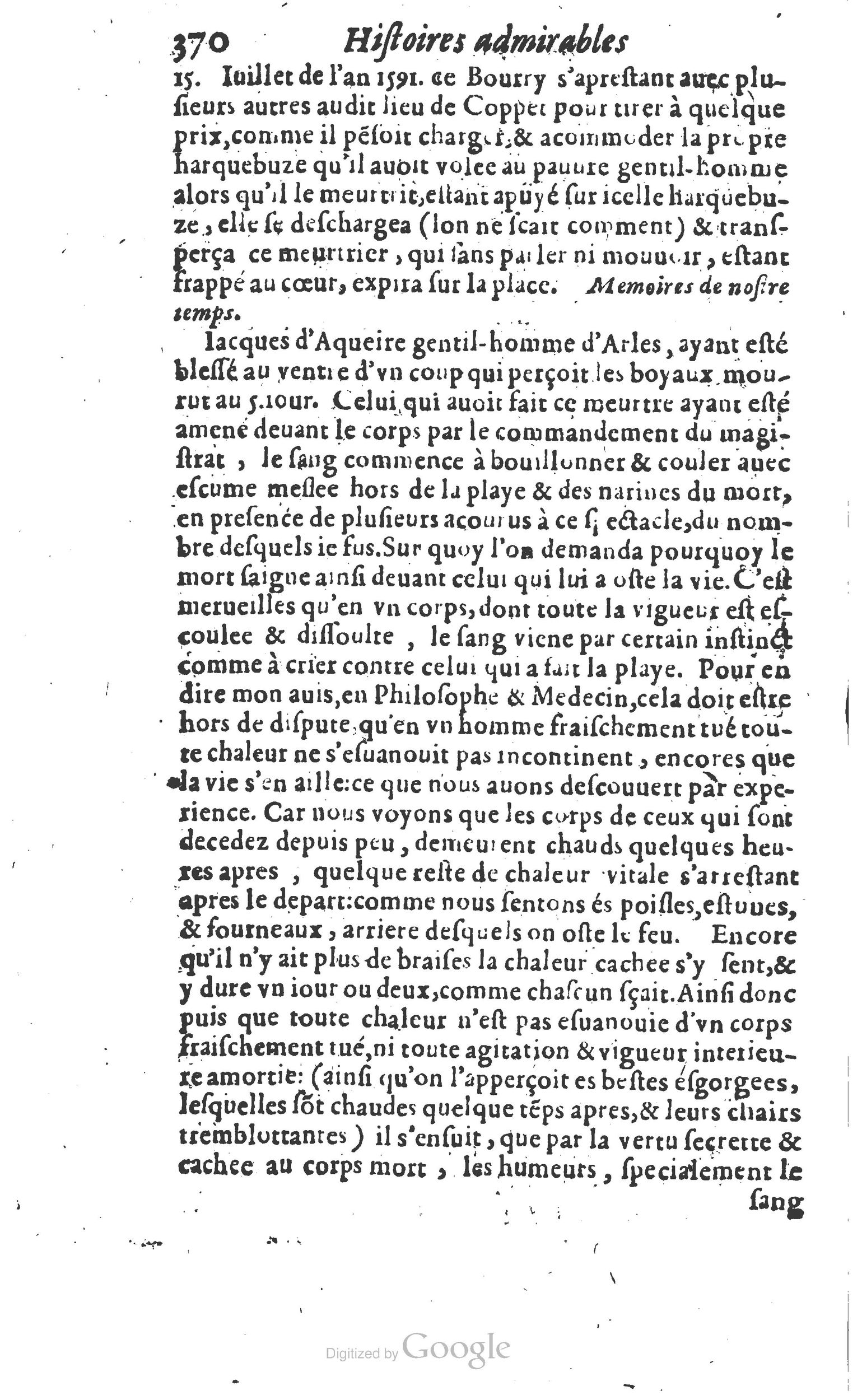 1610 - Paul Marceau - Trésor d’histoires admirables et mémorables - Princeton