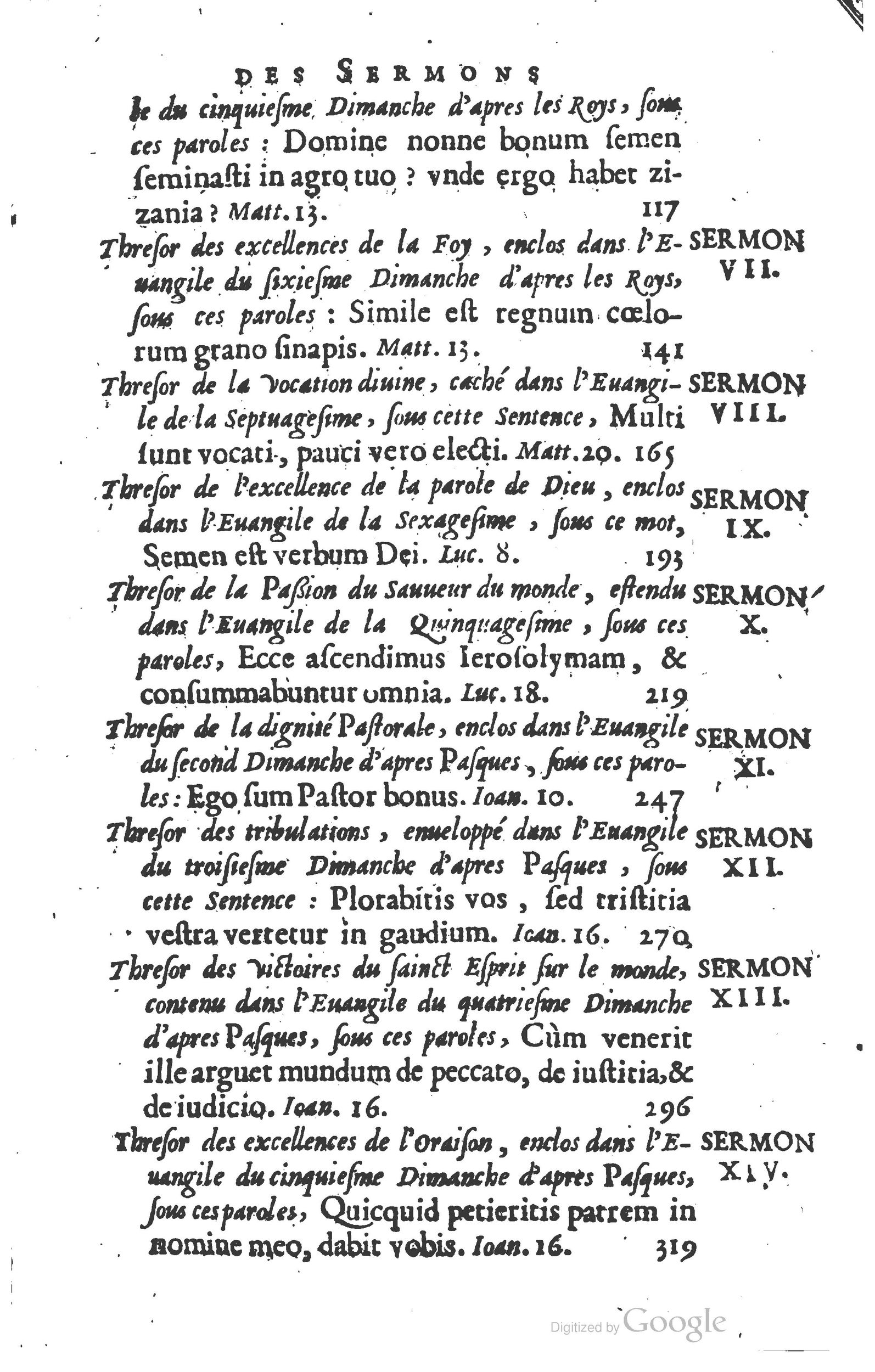 1629 - Manassés de Préaulx - Sermons ou Trésors de la piété chrétienne - BM Lyon
