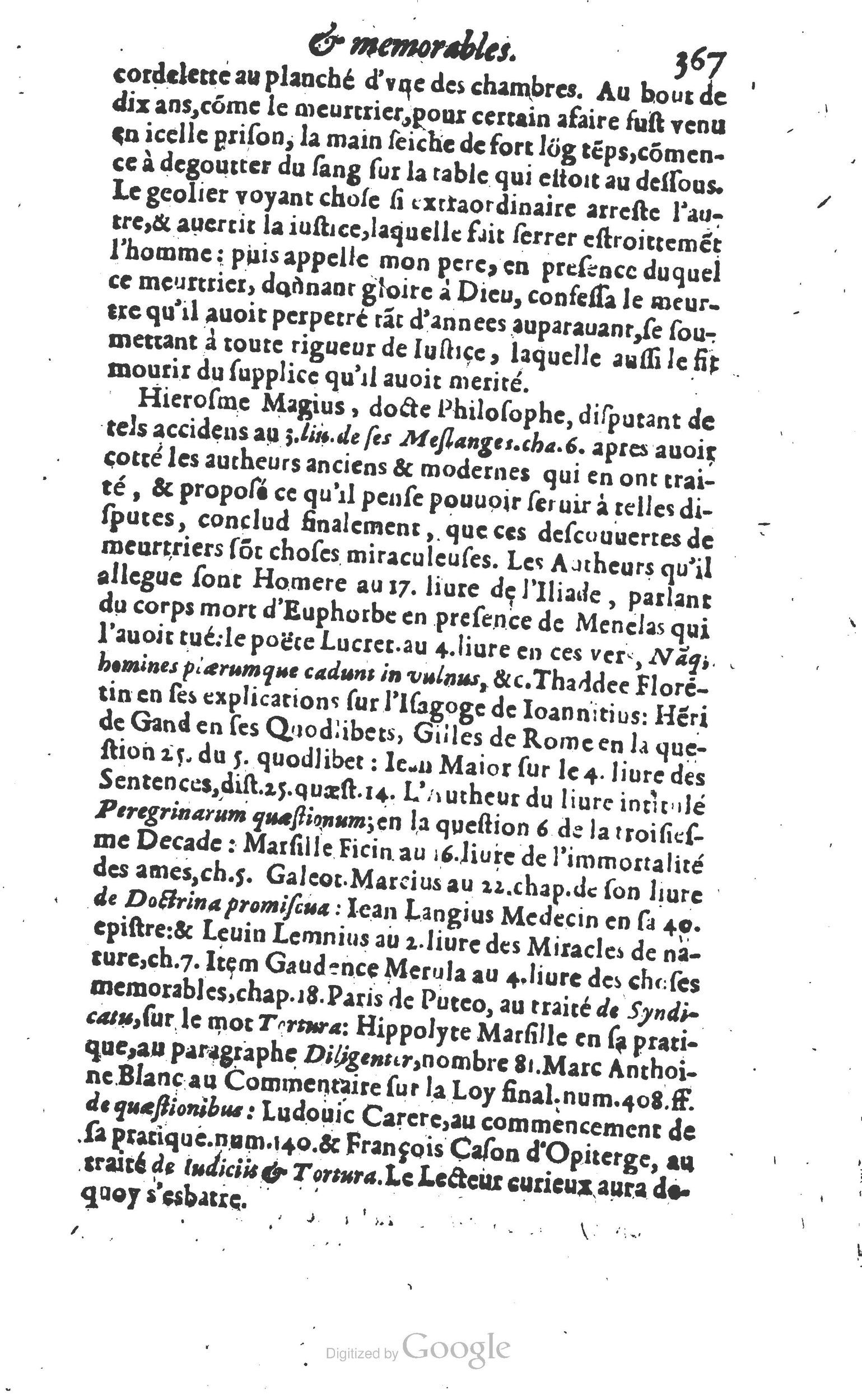 1610 - Paul Marceau - Trésor d’histoires admirables et mémorables - Princeton