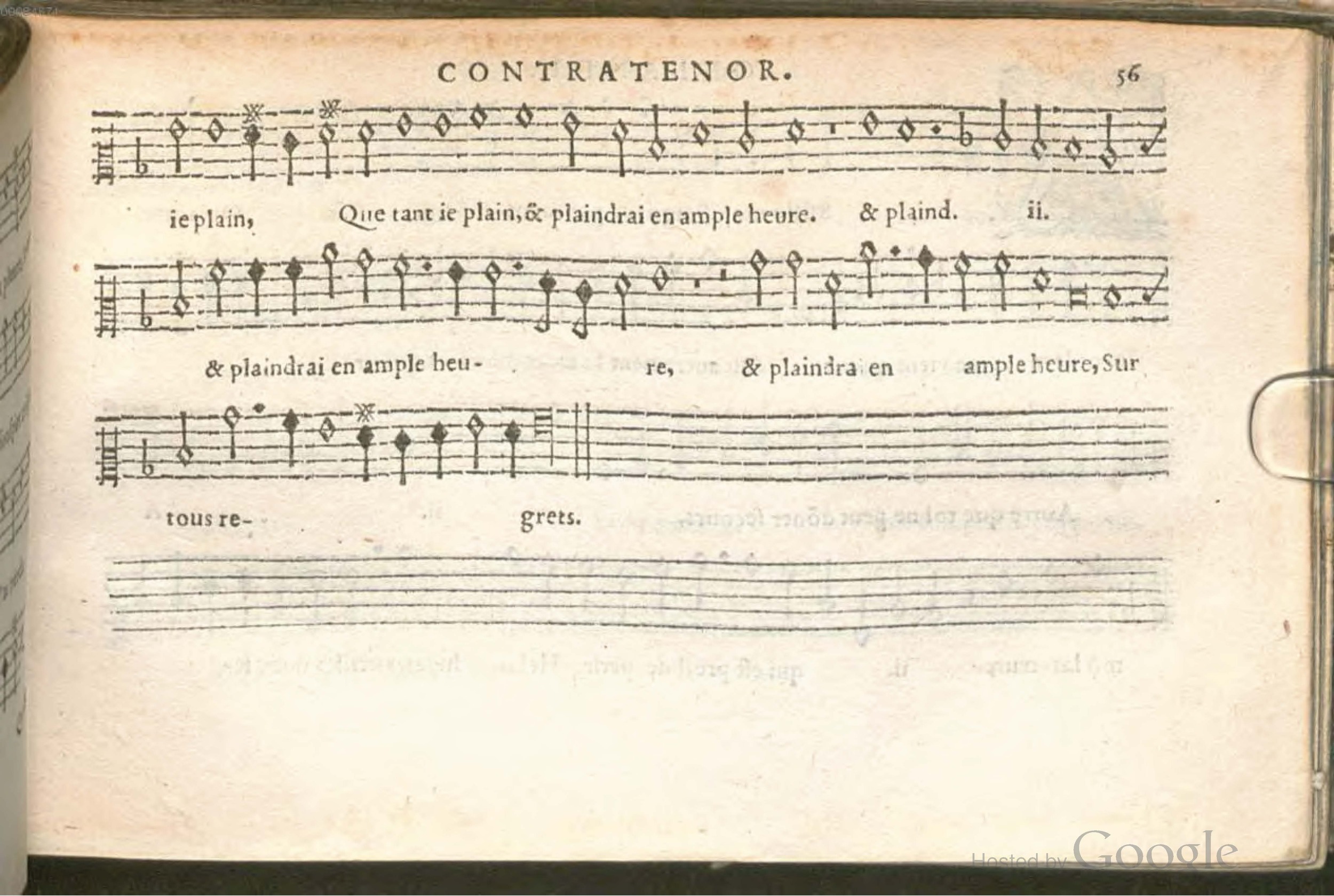 1576 - [Pierre de Saint-André] - Trésor de musique d’Orlande de Lassus Contratenor - BSB Munich