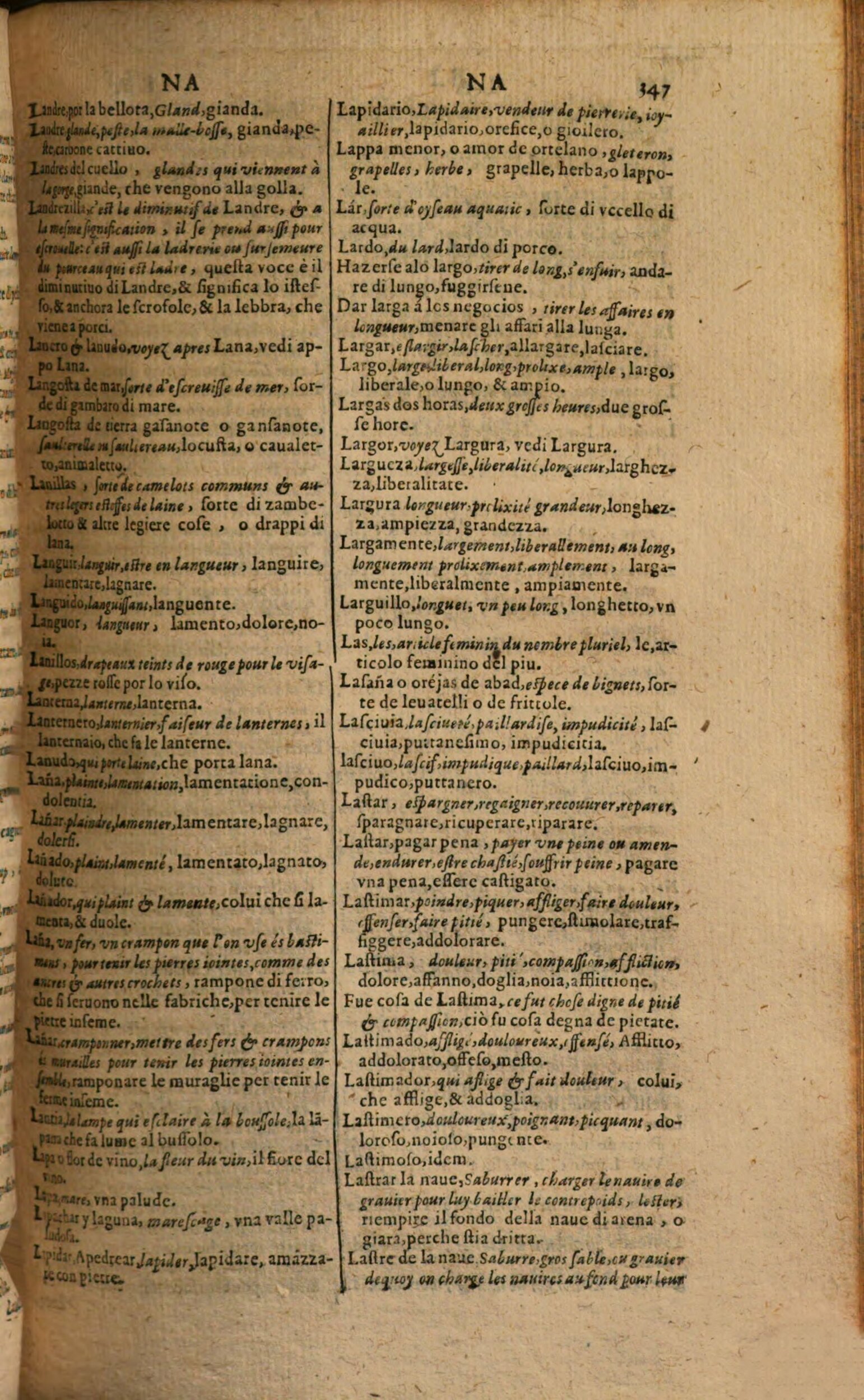 1617 - Samuel Crespin - Trésor des trois langues espagnole, française et italienne (Première partie) - Regensburg