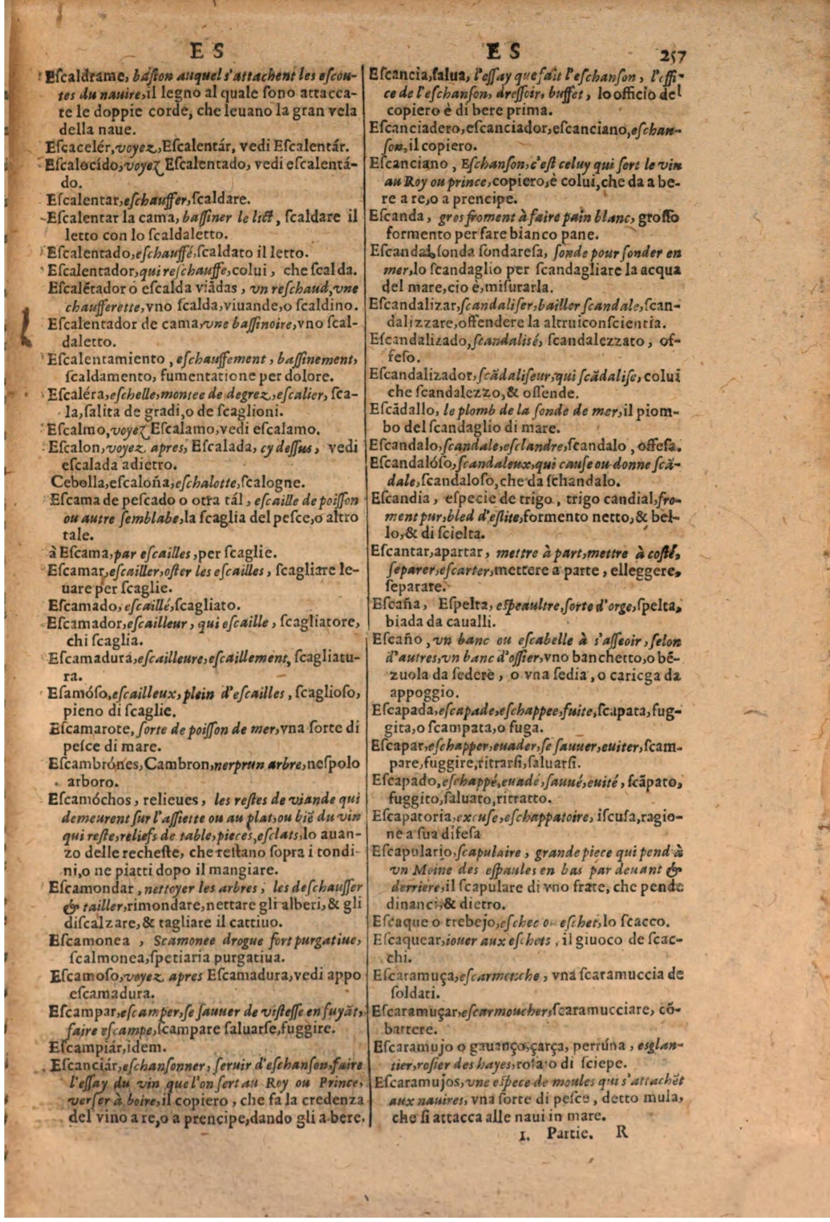 1606 - Samuel Crespin - Thresor des trois langues, francoise, italiene et espagnolle - BSB Munich
