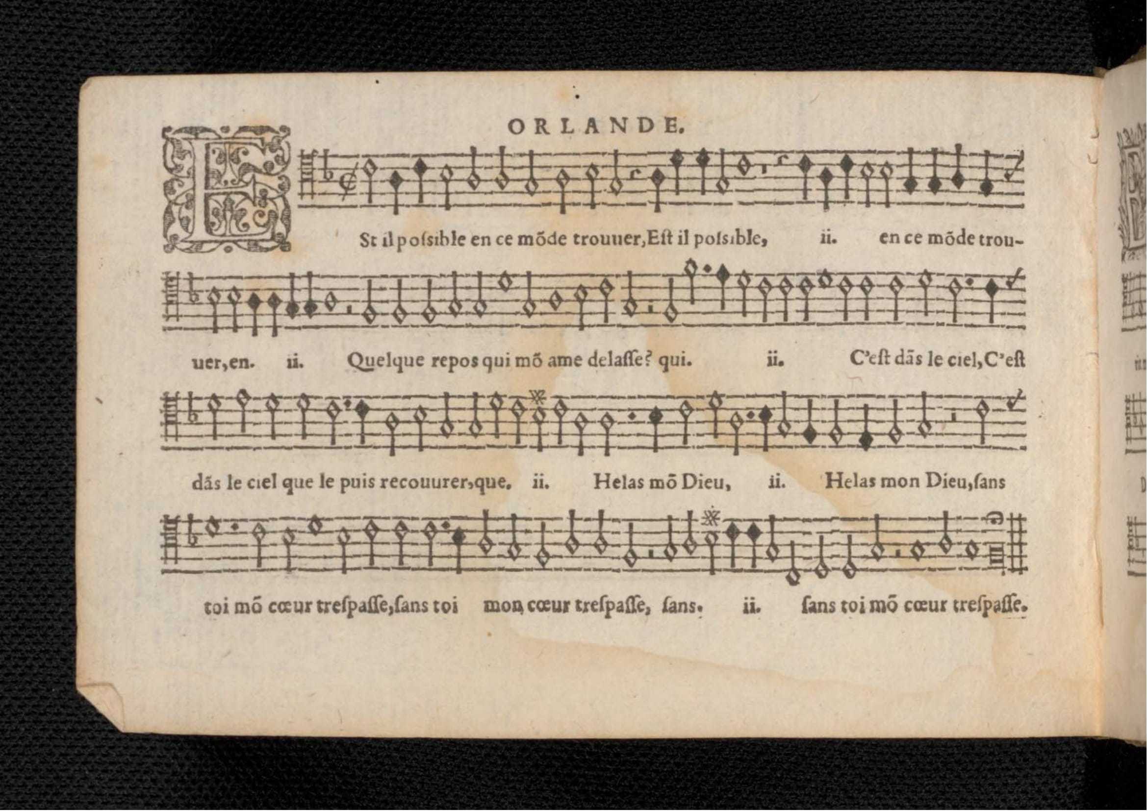 1576 - [Pierre de Saint-André] - Trésor de musique d’Orlande de Lassus Tenor - KBR Bruxelles