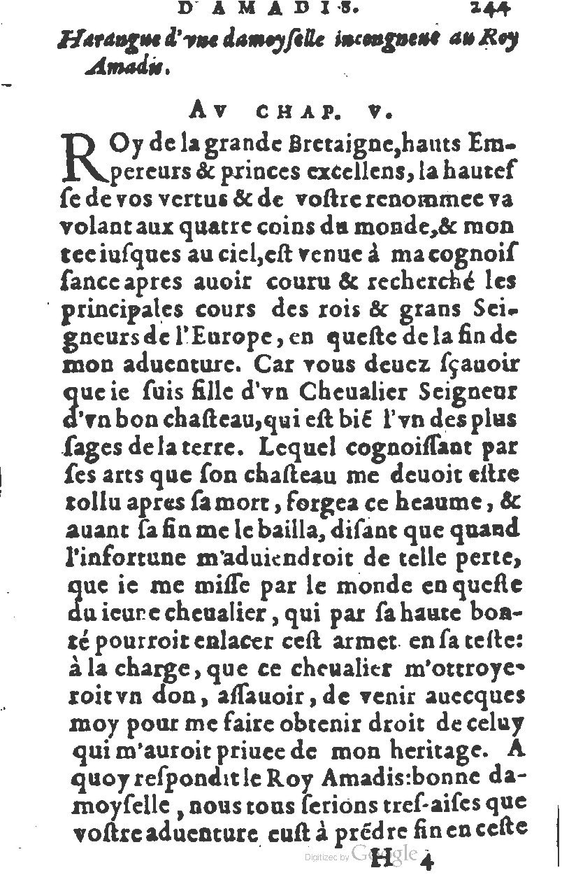 1582 - Jean Huguetan - Trésor des Amadis T. 1 - BM Lyon