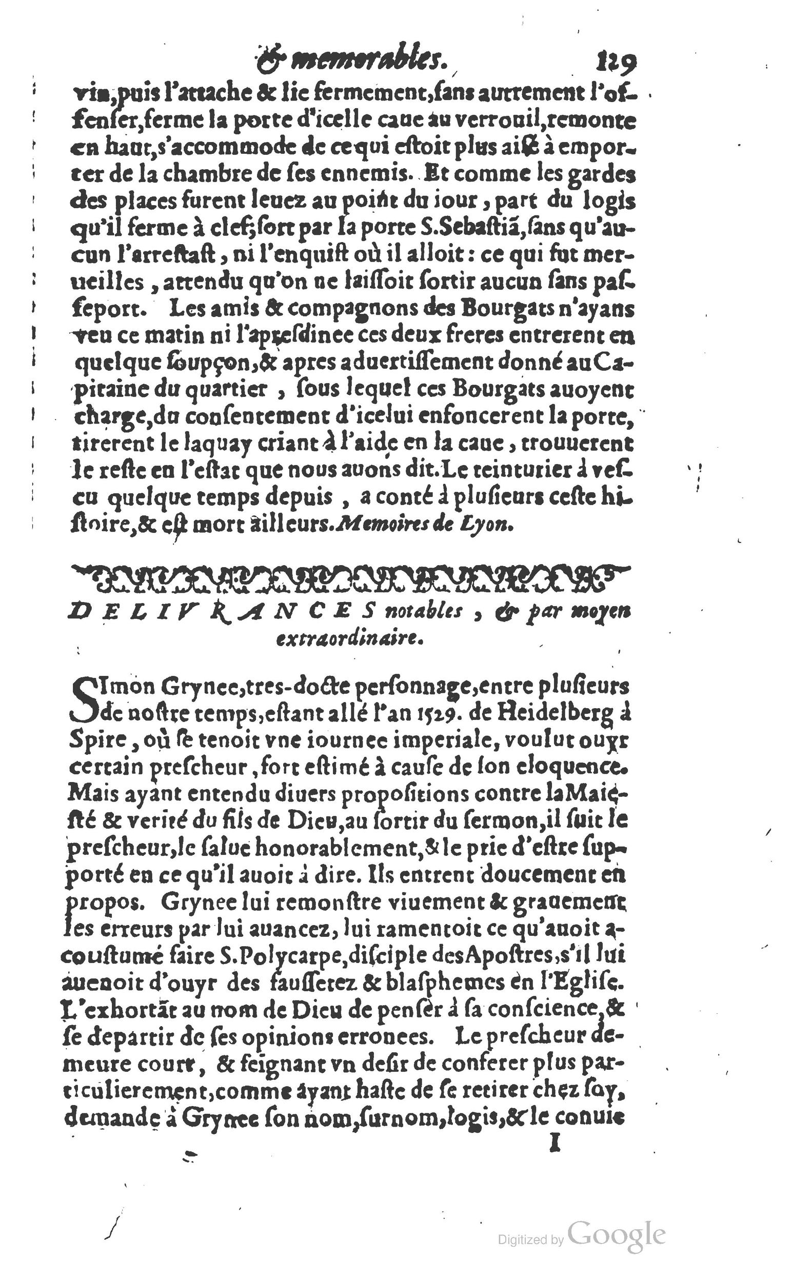 1610 - Paul Marceau - Trésor d’histoires admirables et mémorables - Princeton