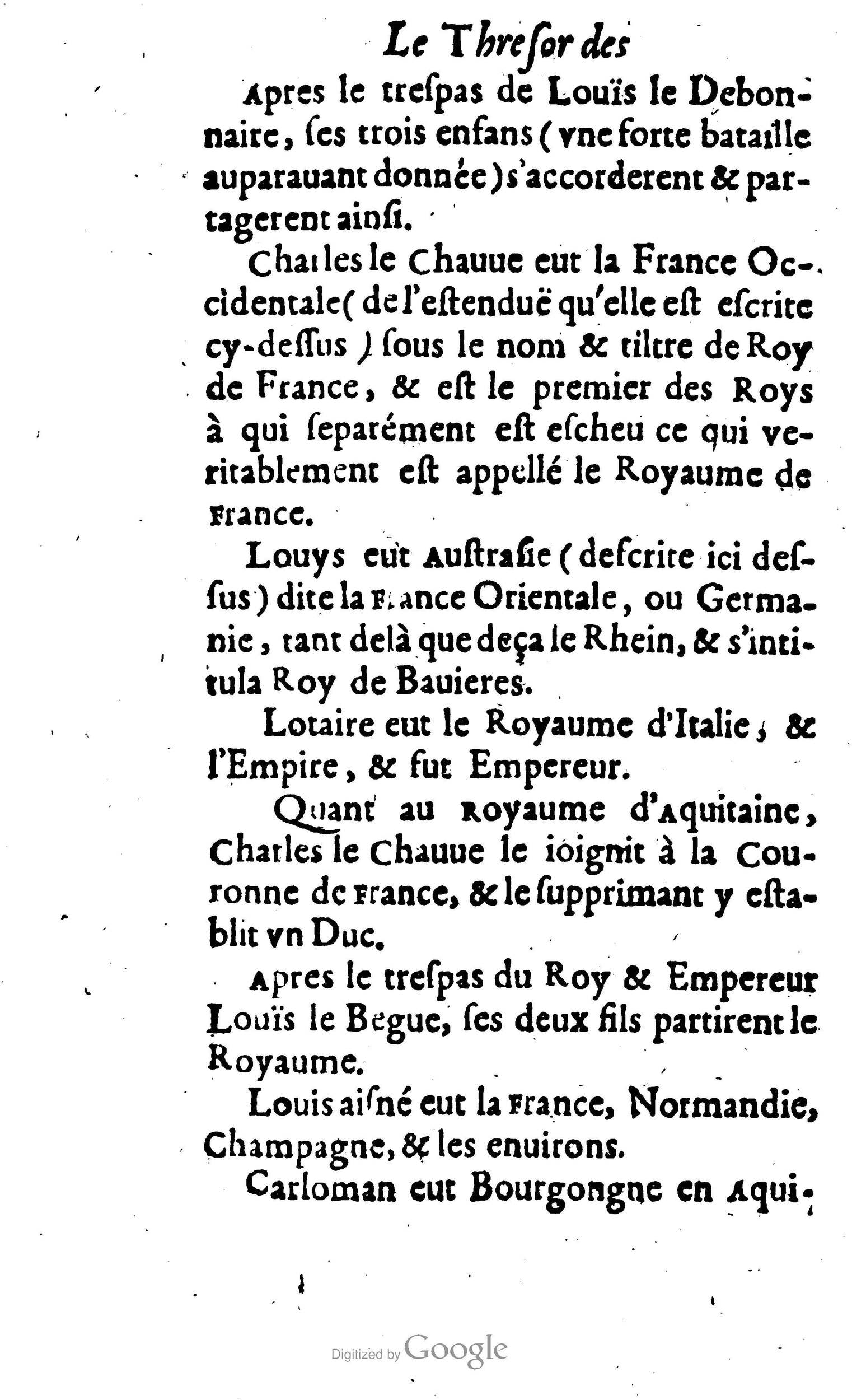 1638 - Jean Corrozet - Trésor des histoires de France - BM Lyon